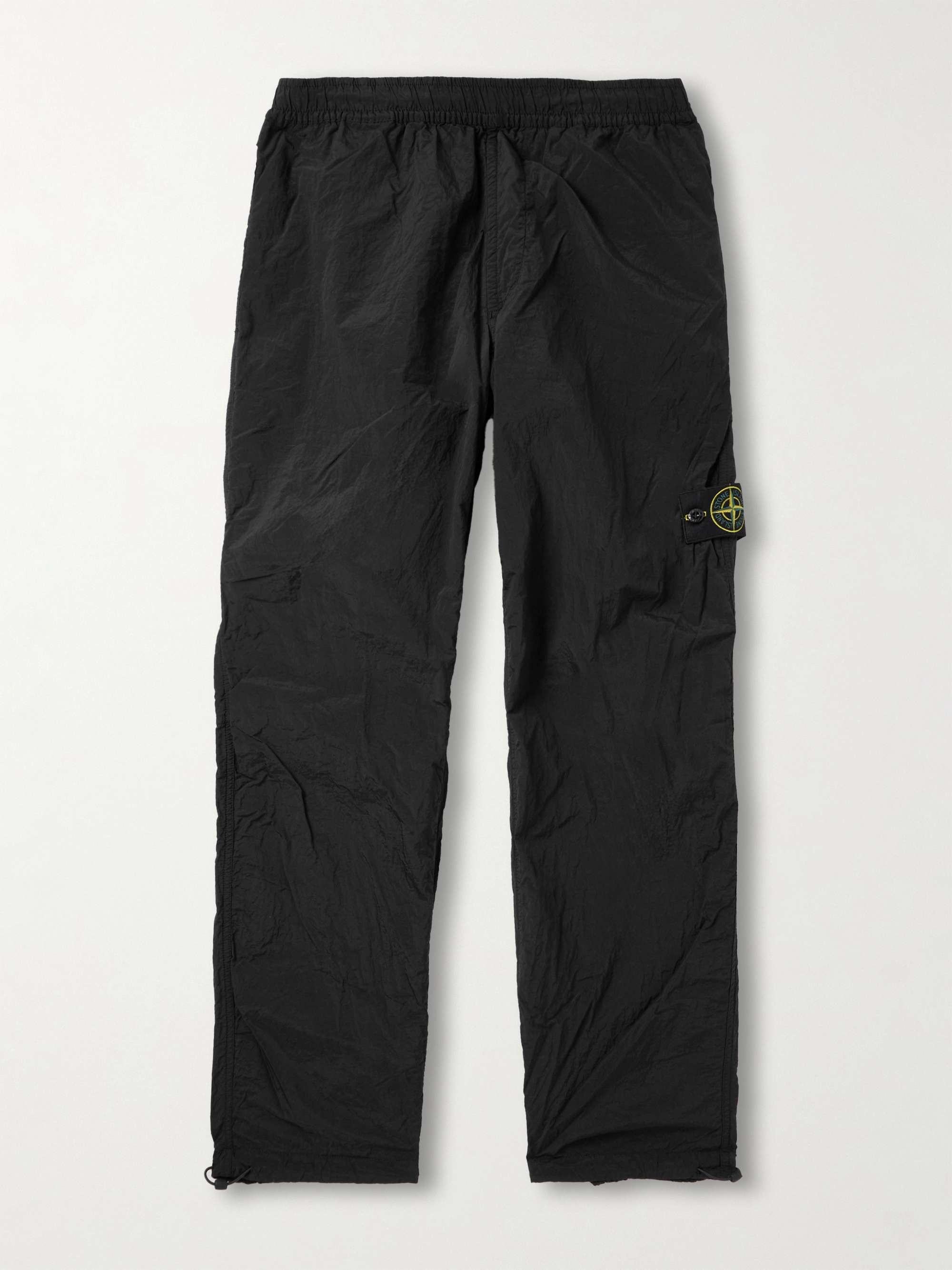 Straight-Leg Logo-Appliquéd ECONYL® Nylon Metal Trousers view