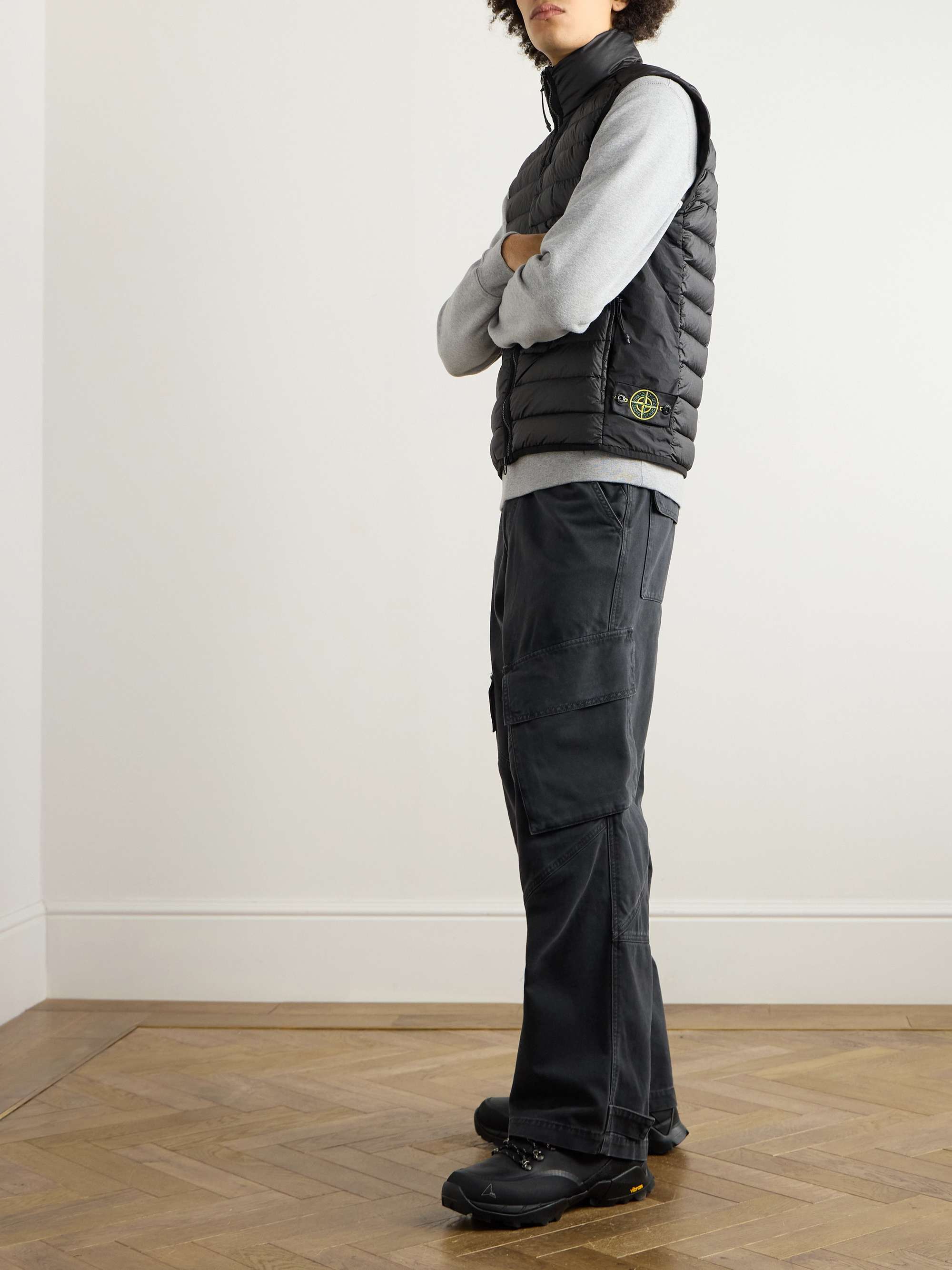 Logo-Appliquéd Padded Quilted Shell Down Vest view