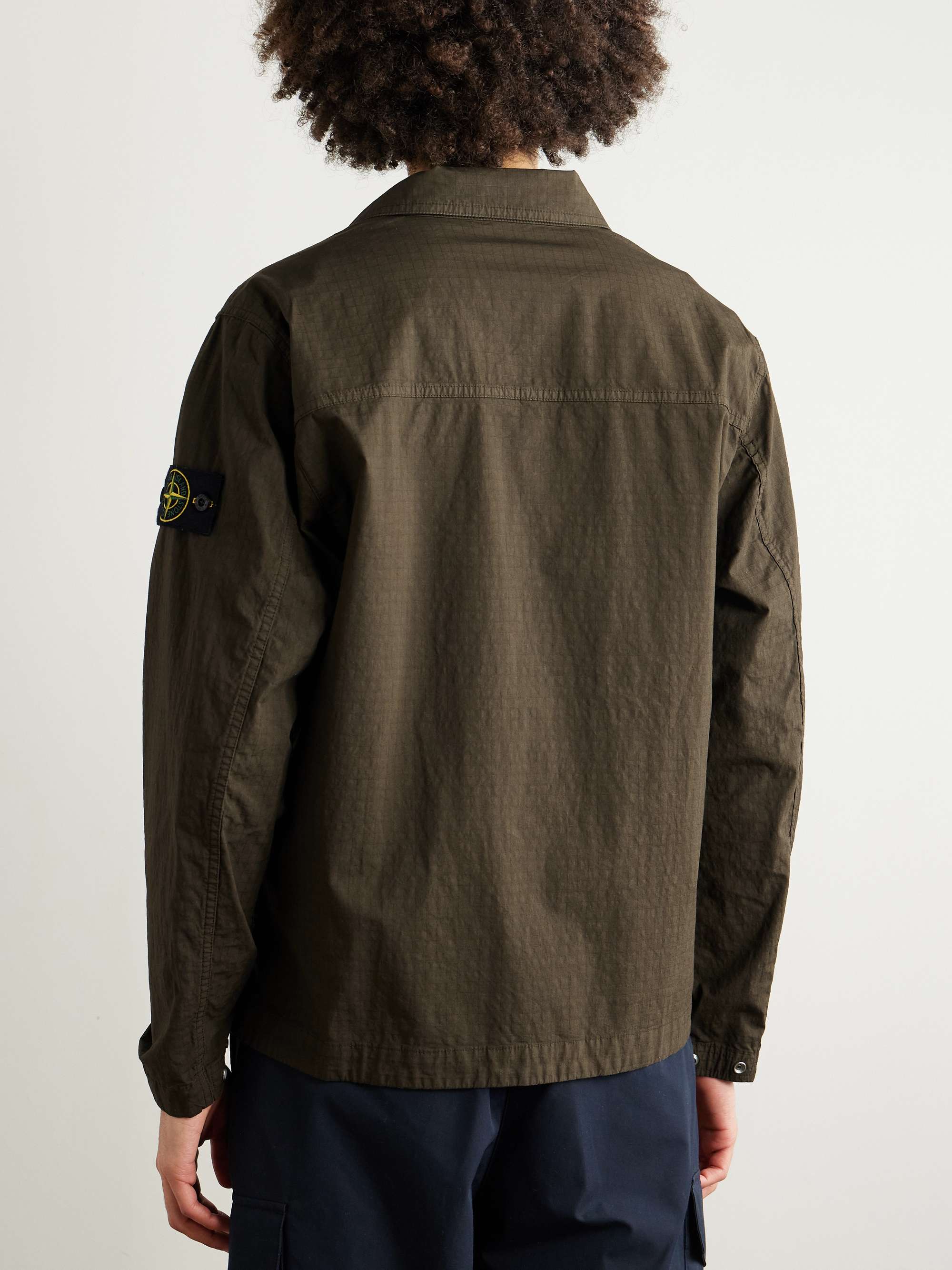 Logo-Appliquèd Organic Cotton-Blend Ripstop Jacket view