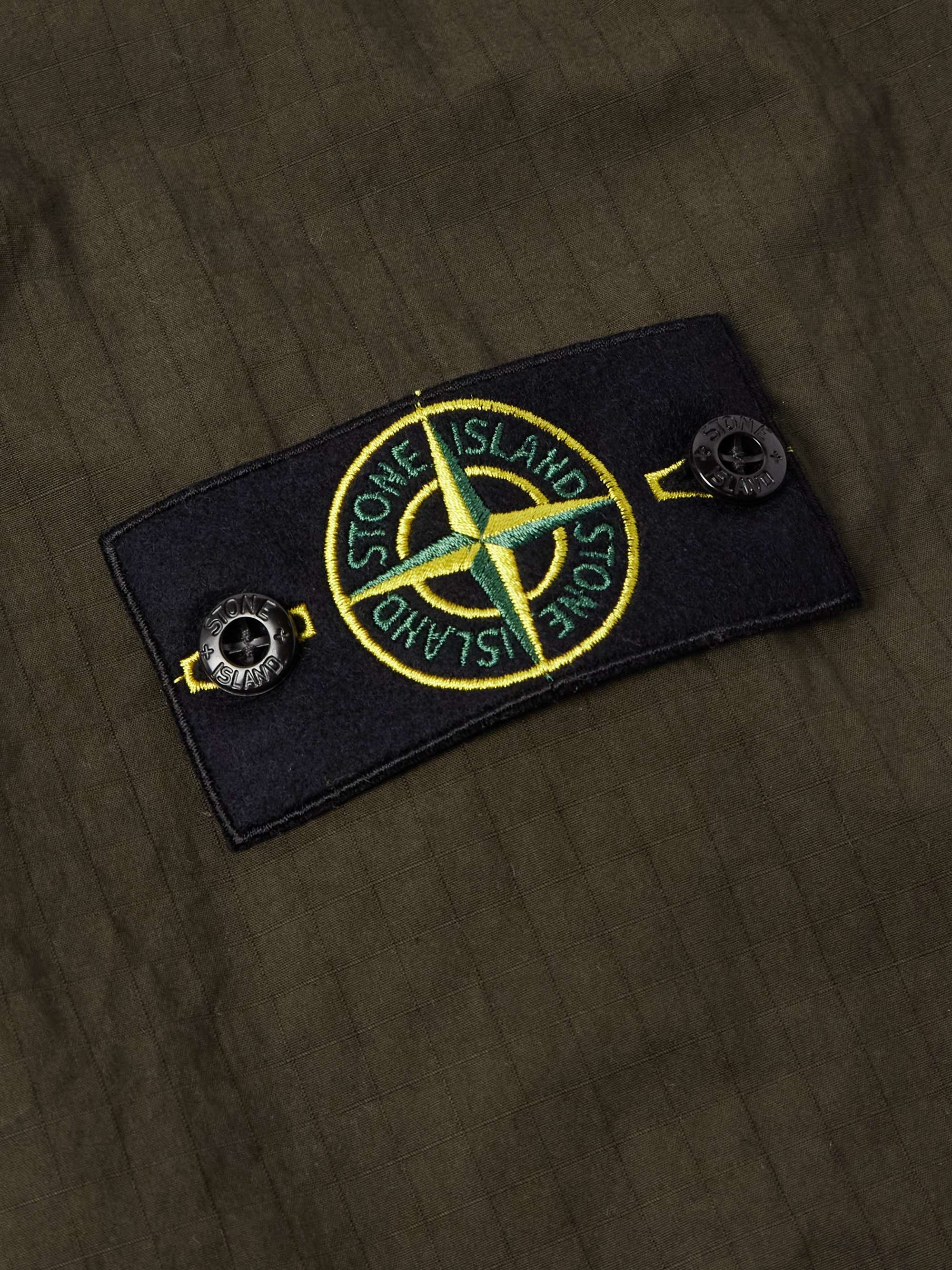 Logo-Appliquèd Organic Cotton-Blend Ripstop Jacket view