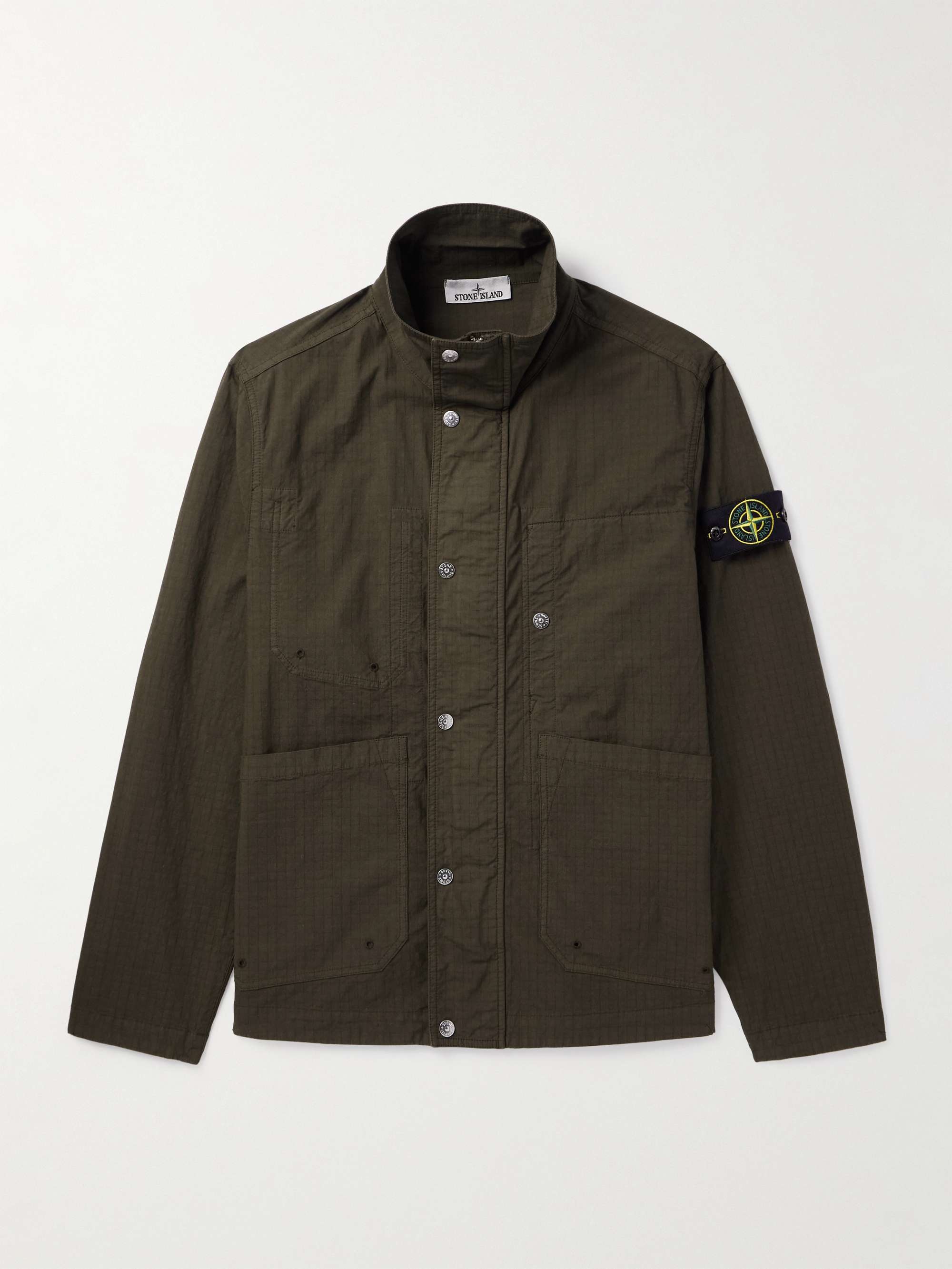 Logo-Appliquèd Organic Cotton-Blend Ripstop Jacket view
