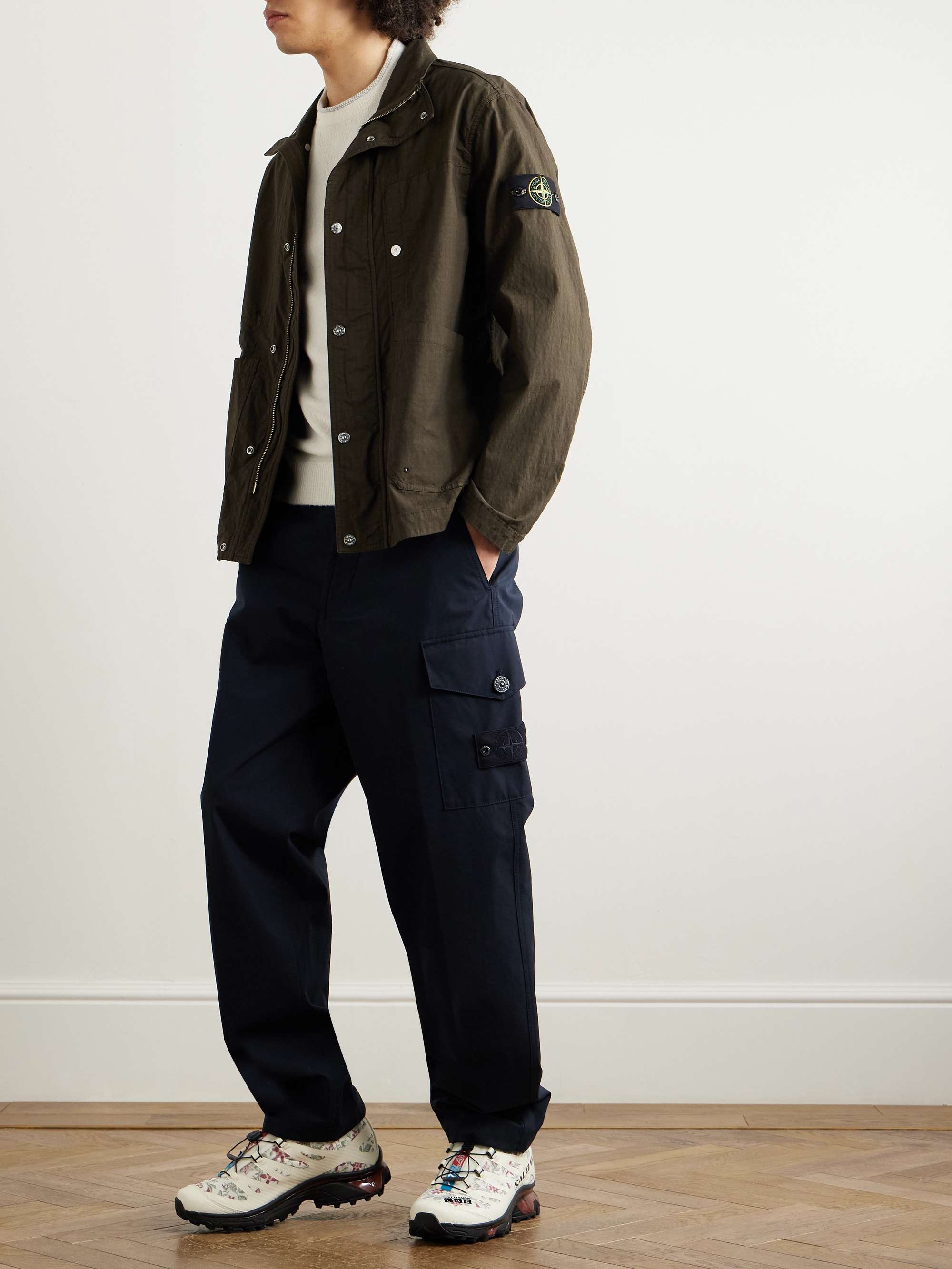 Logo-Appliquèd Organic Cotton-Blend Ripstop Jacket view