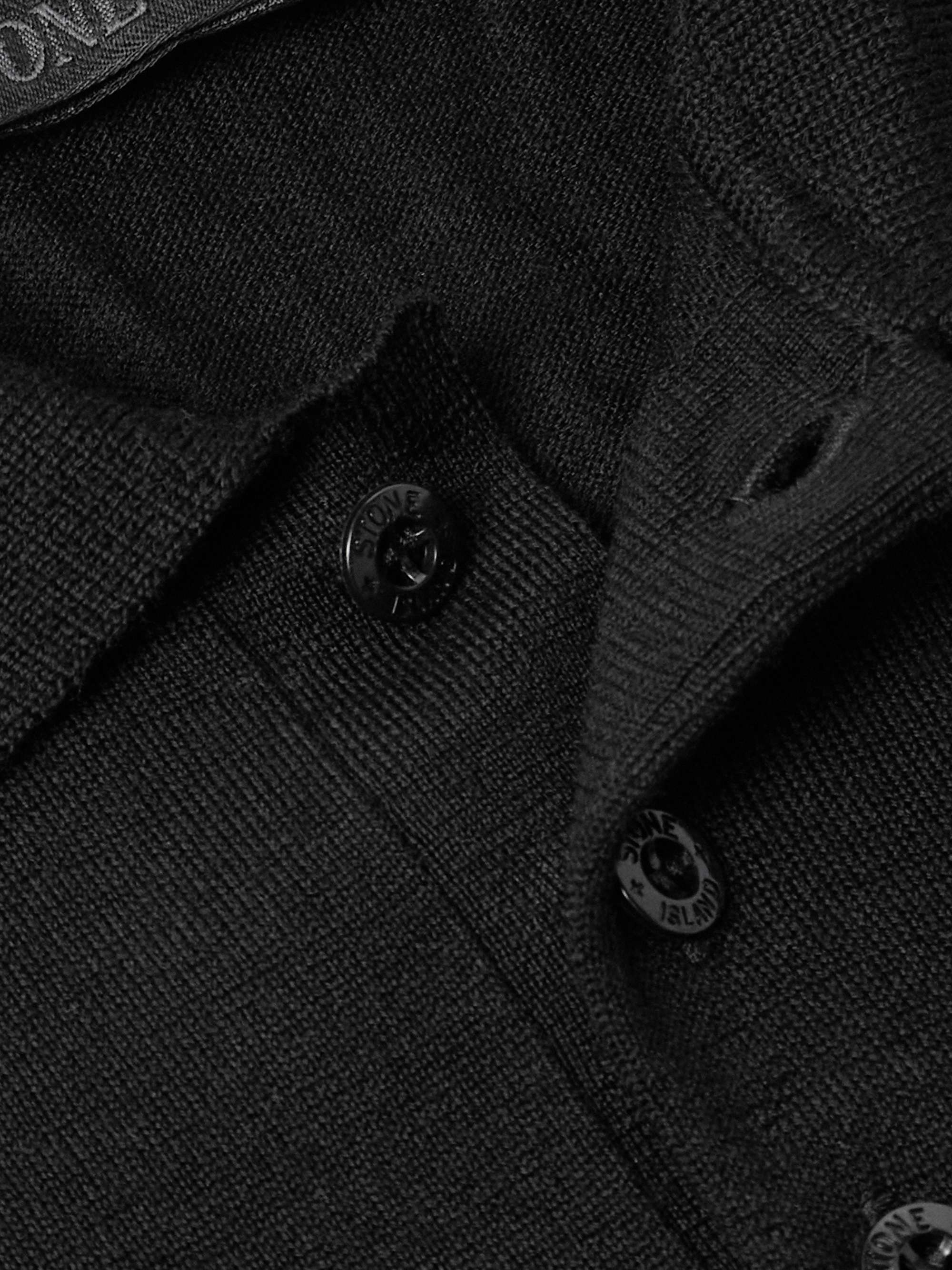 Ghost Logo-Appliquéd Wool Polo Shirt view