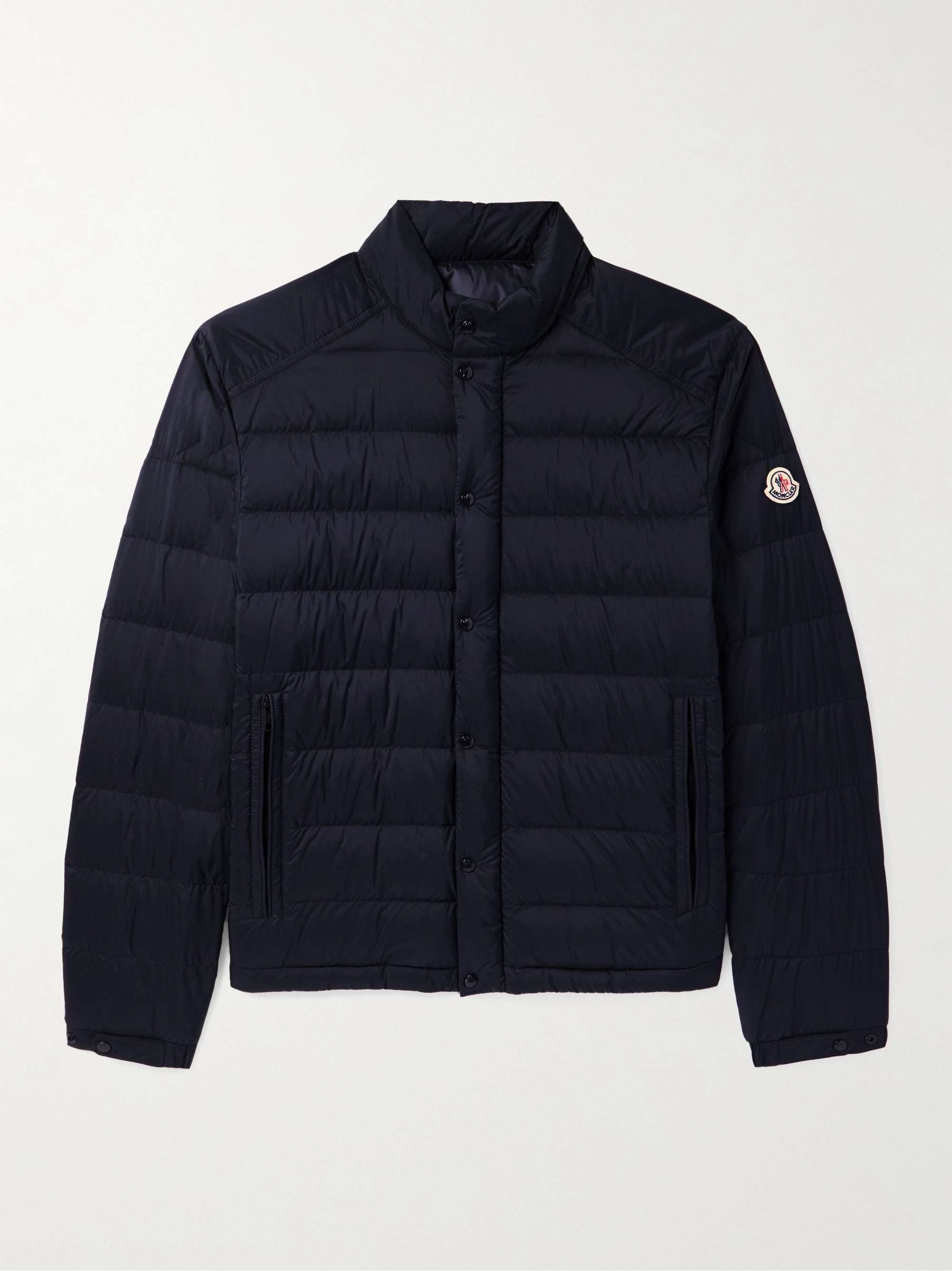 Slim-Fit Logo-Appliquéd Quilted Nylon Down Jacket view