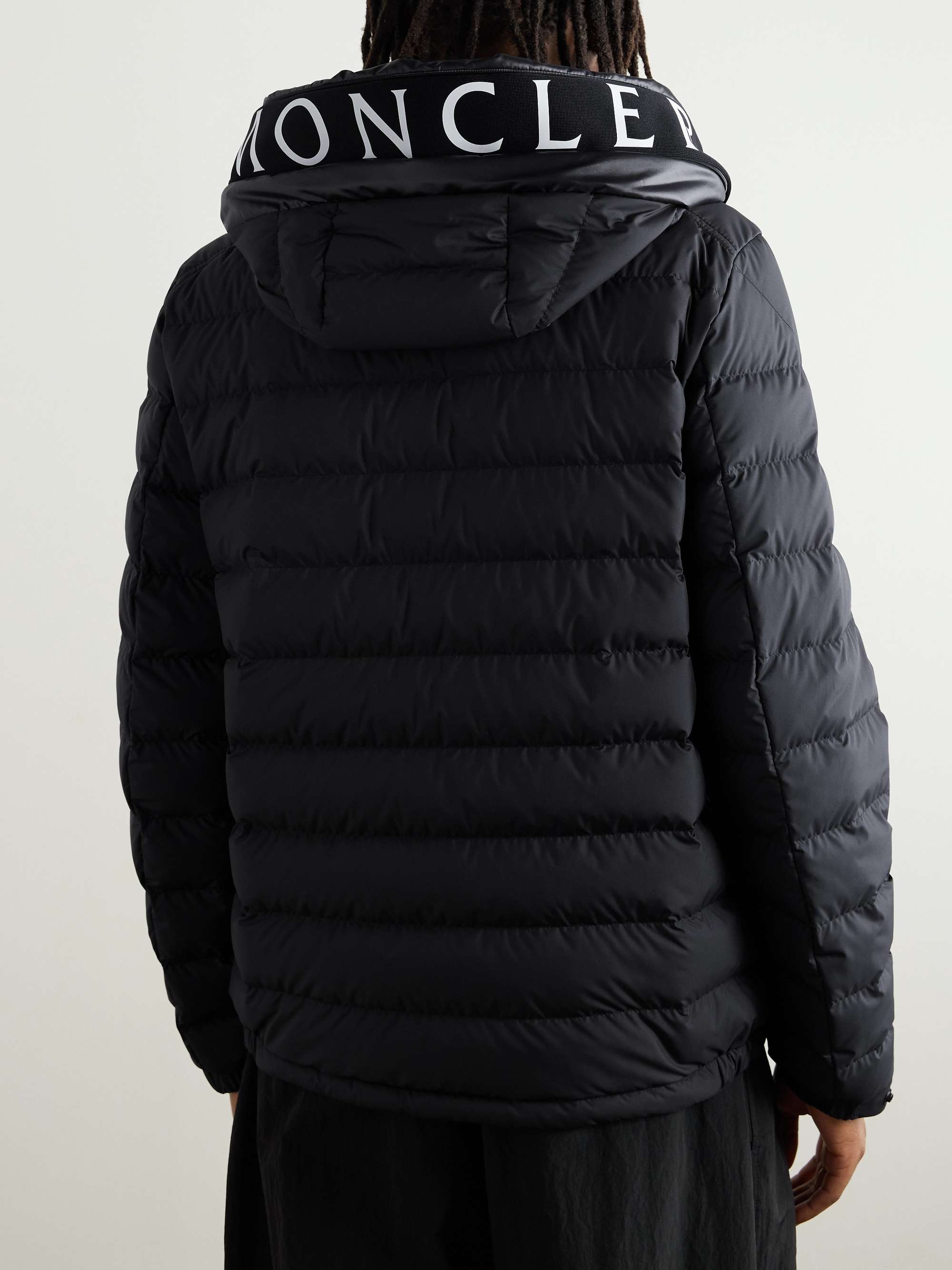 Logo-Print Quilted Shell Hooded Down Jacket view