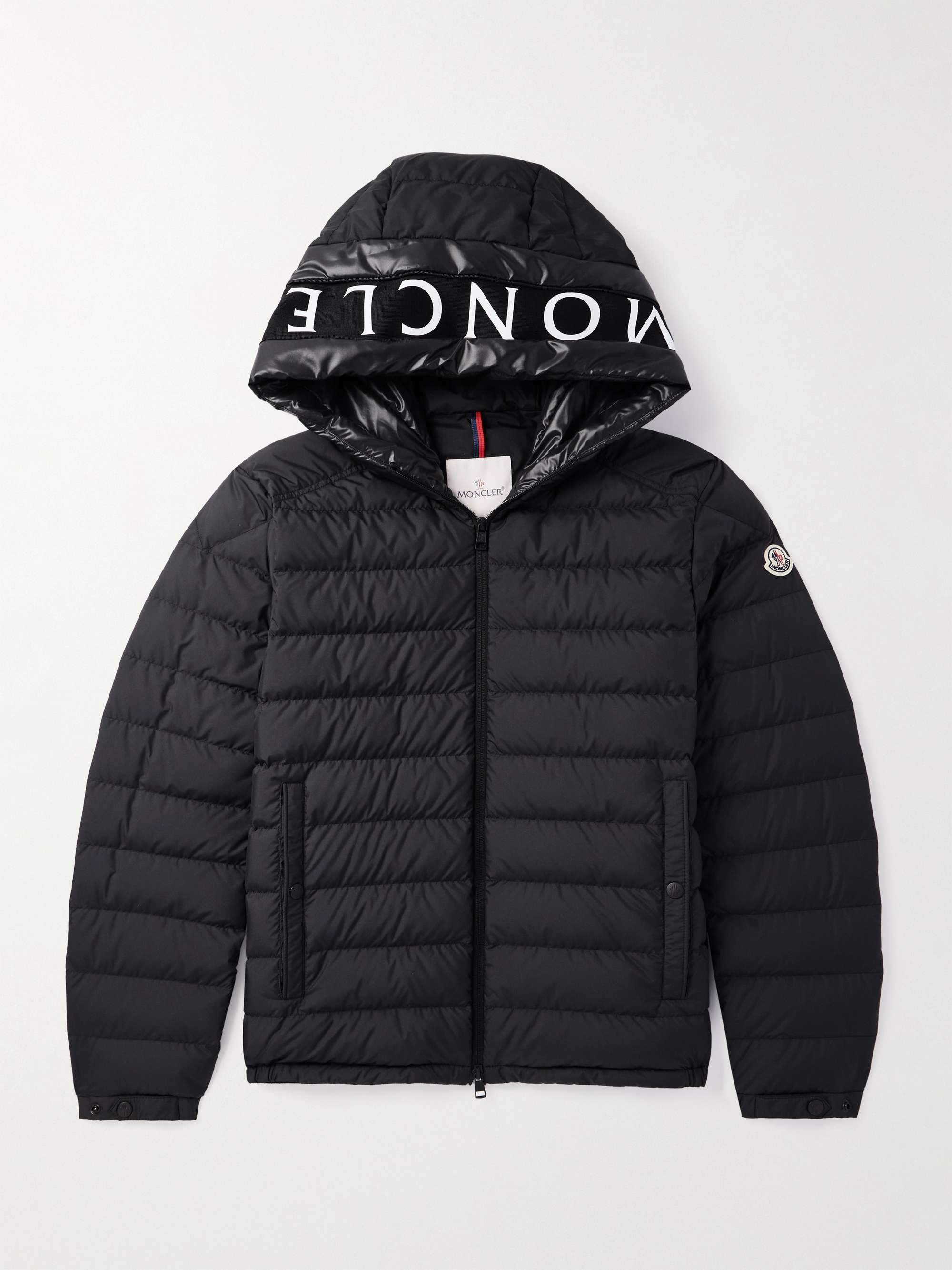 Logo-Print Quilted Shell Hooded Down Jacket view
