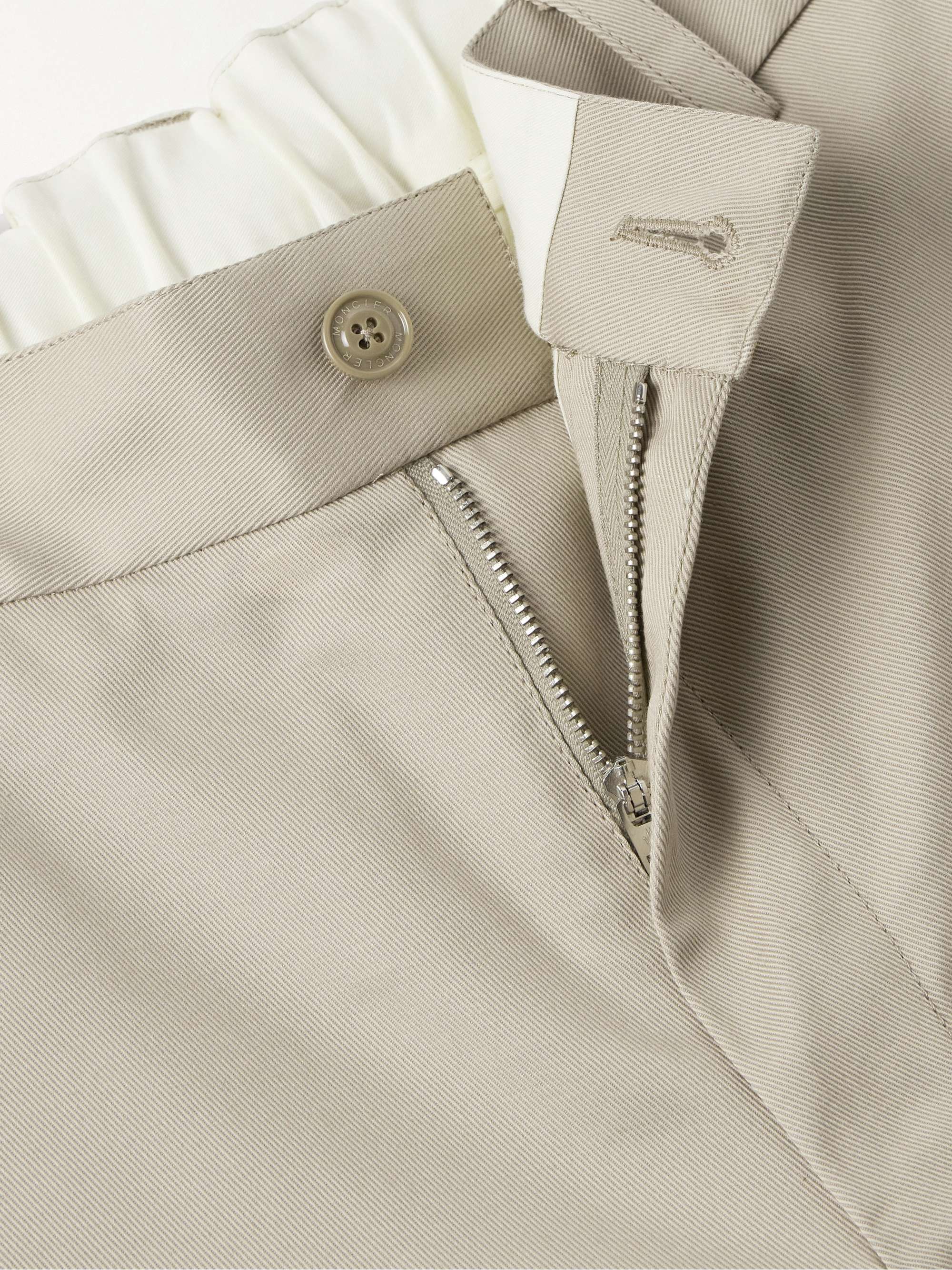 Straight-Leg Panelled Stretch-Cotton Gabardine Trousers view