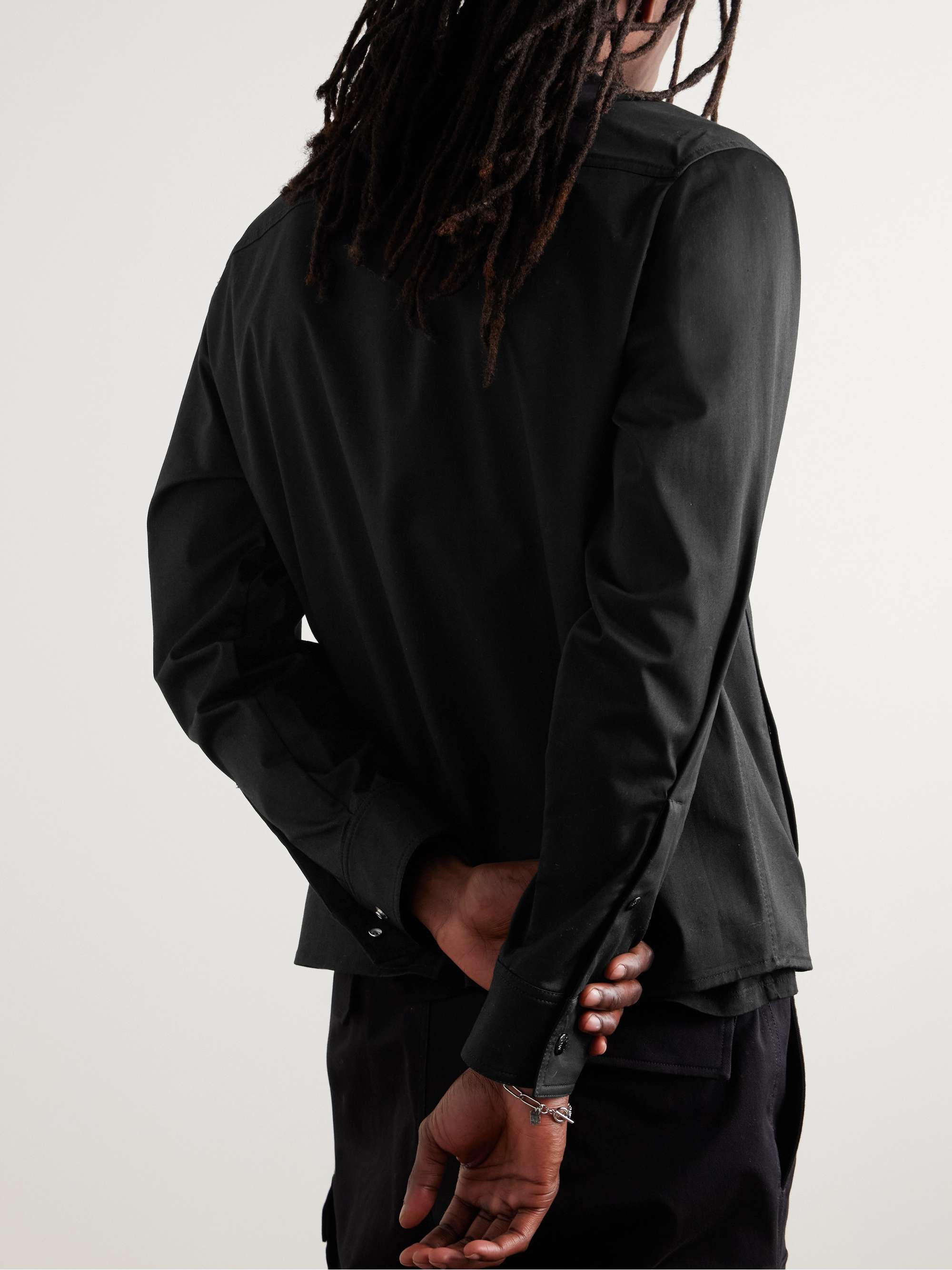 Logo-Appliquéd Cotton-Blend Gabardine Shirt Jacket view