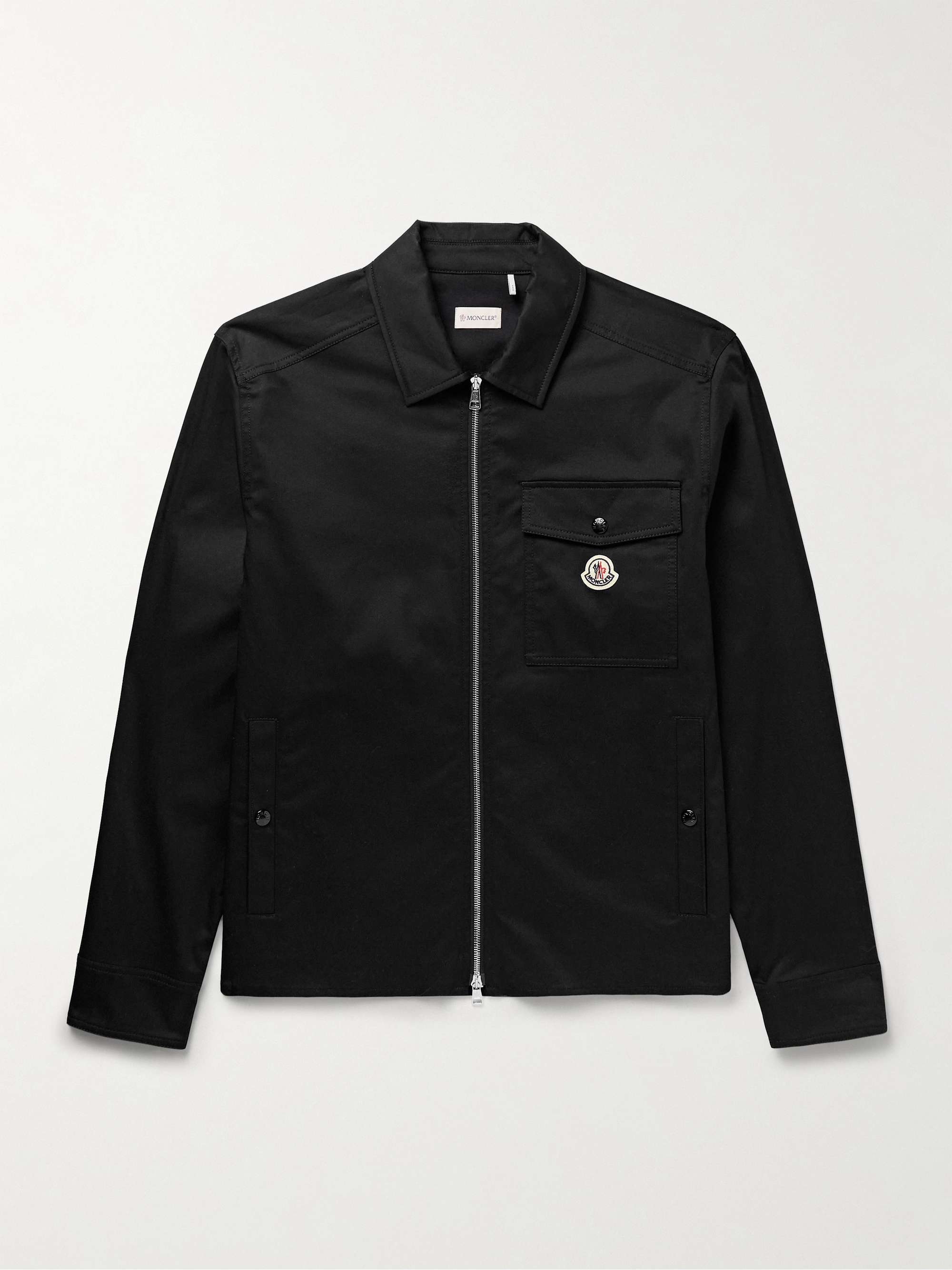 Logo-Appliquéd Cotton-Blend Gabardine Shirt Jacket view