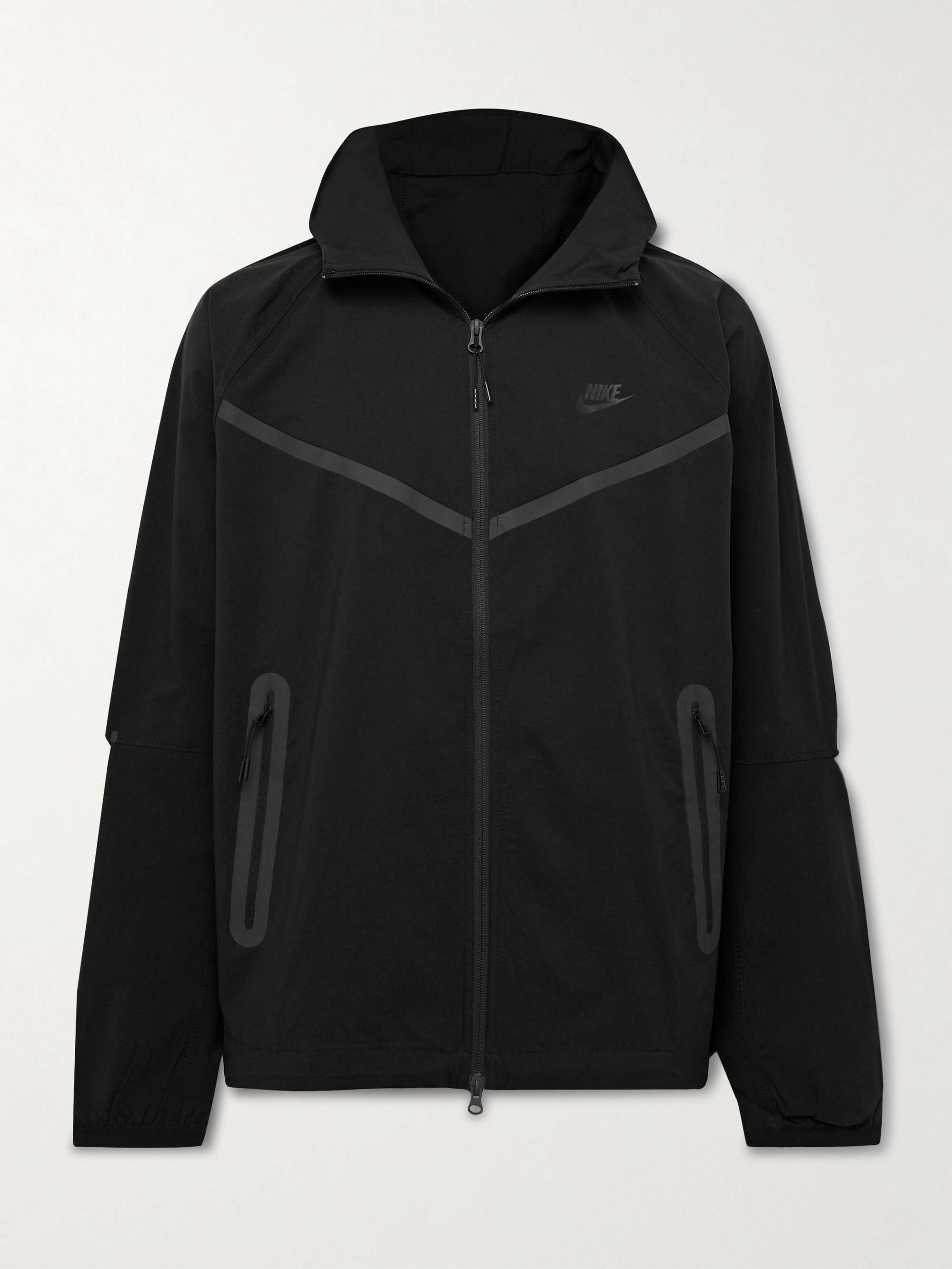 Tech Logo-Print Stretch-Nylon Hooded Jacket view