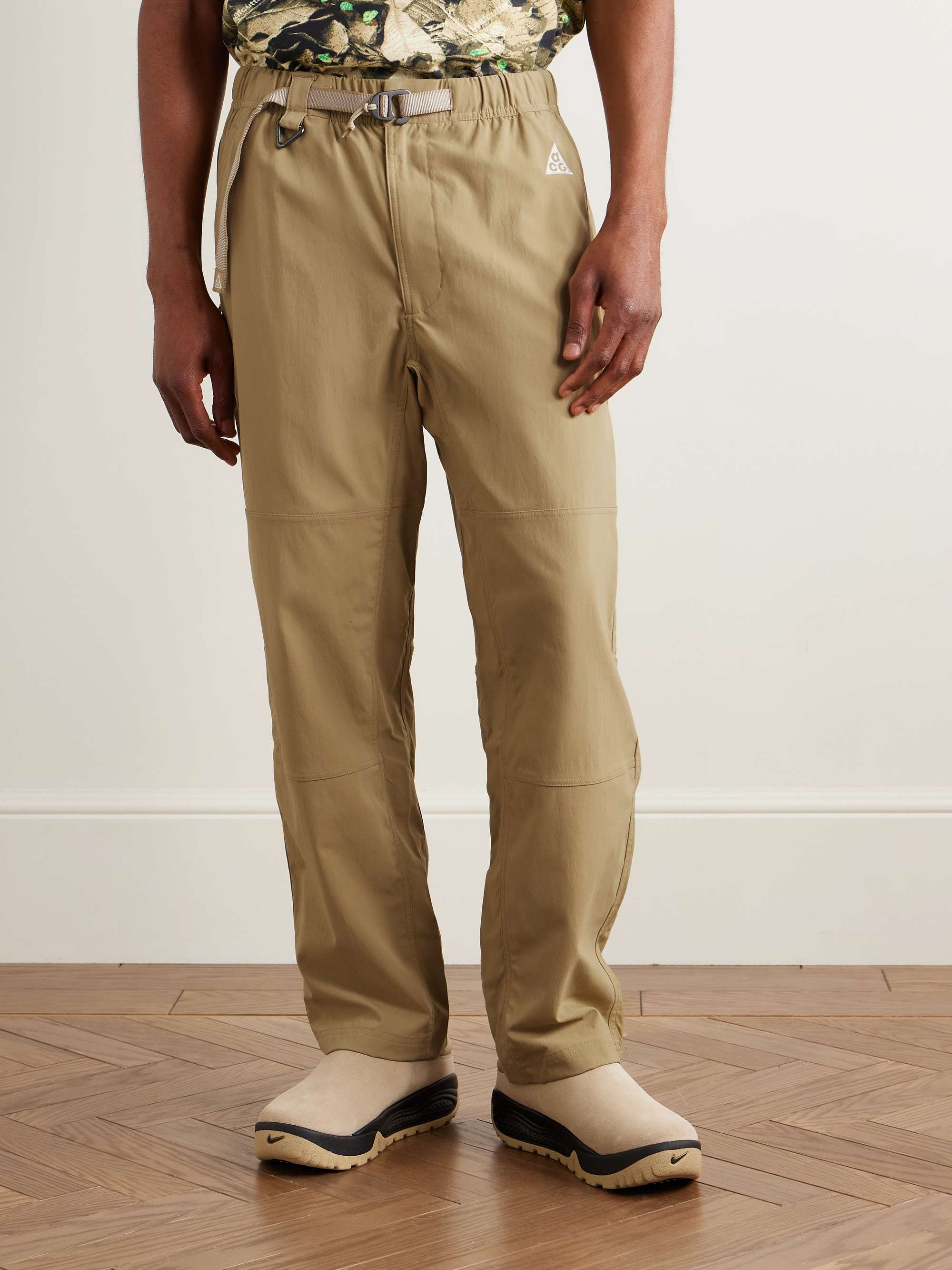 ACG Straight-Leg Belted Logo-Embroidered Shell Trousers view