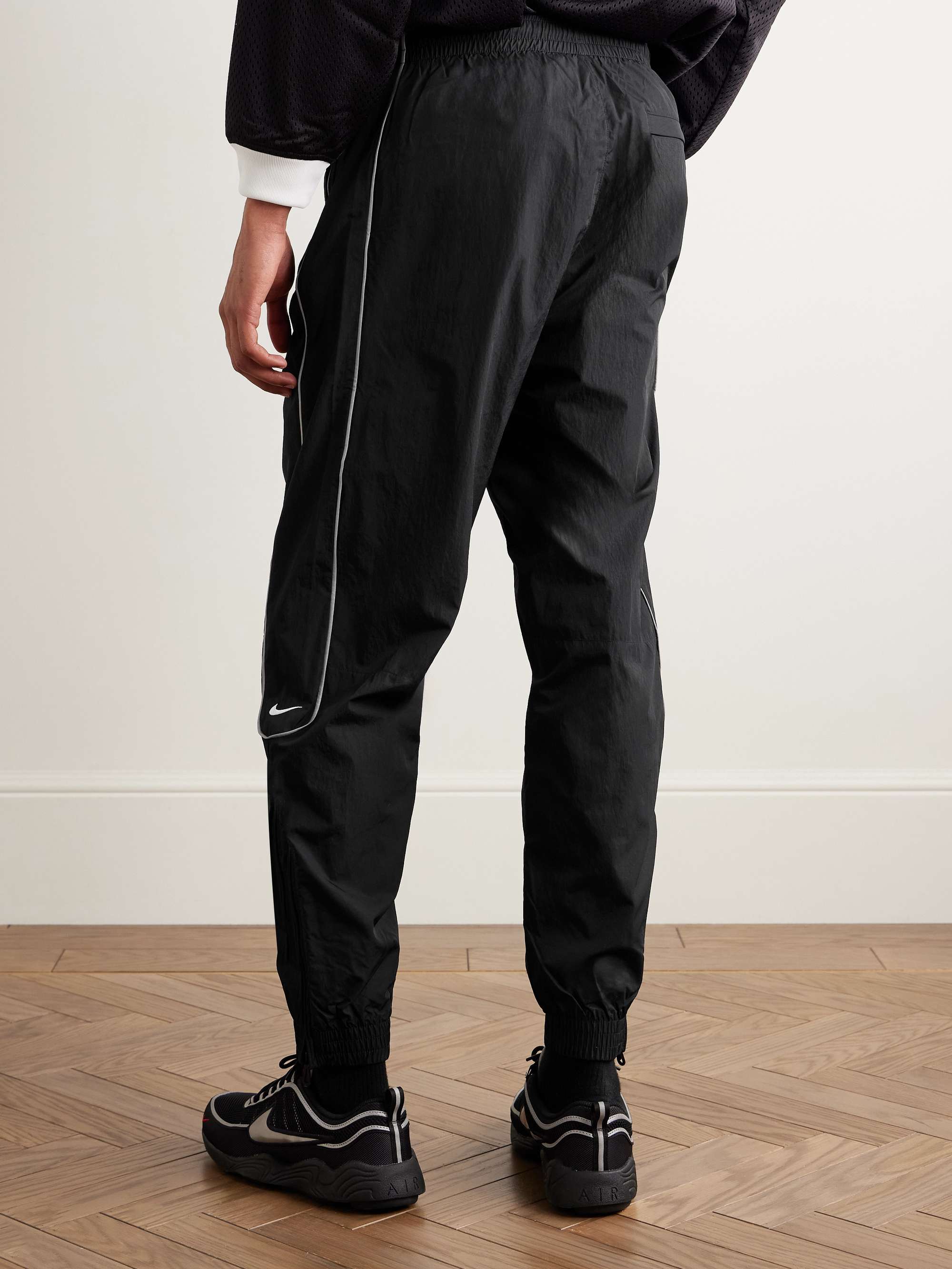 Solo Swoosh Logo-Embroidered Nylon Track Pants view