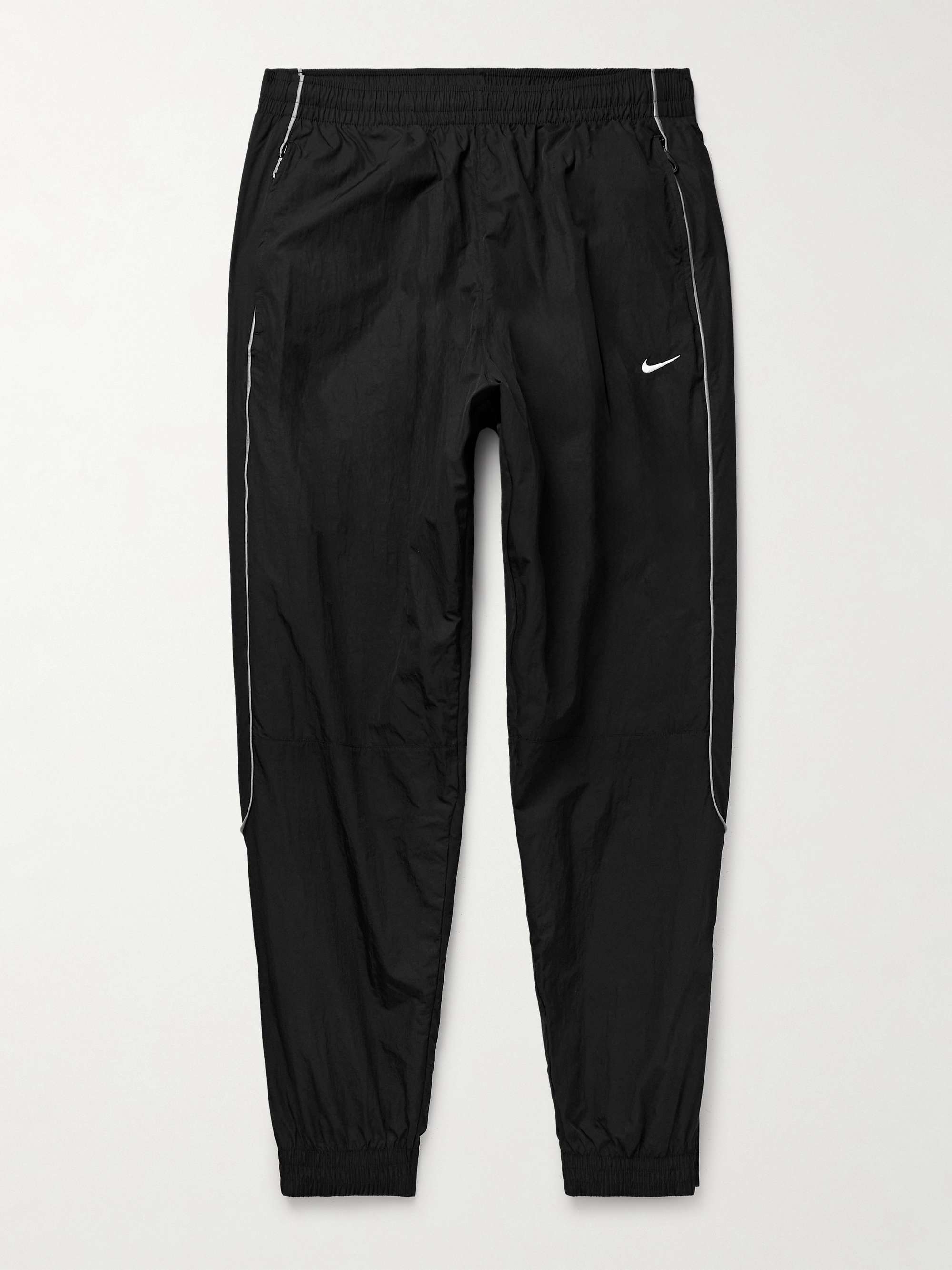 Solo Swoosh Logo-Embroidered Nylon Track Pants view
