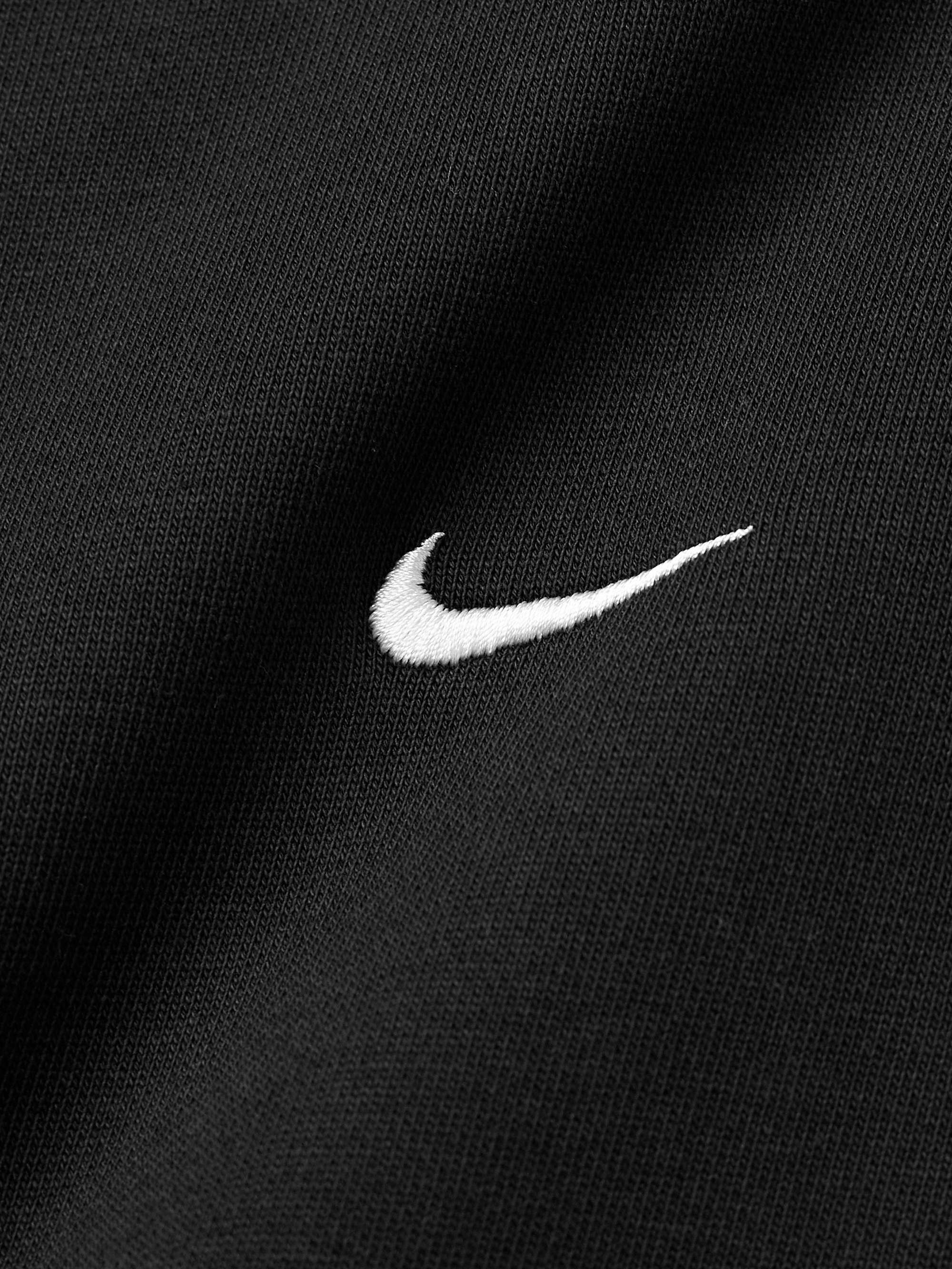 Solo Swoosh Logo-Embroidered Cotton-Blend Jersey Sweatshirt view