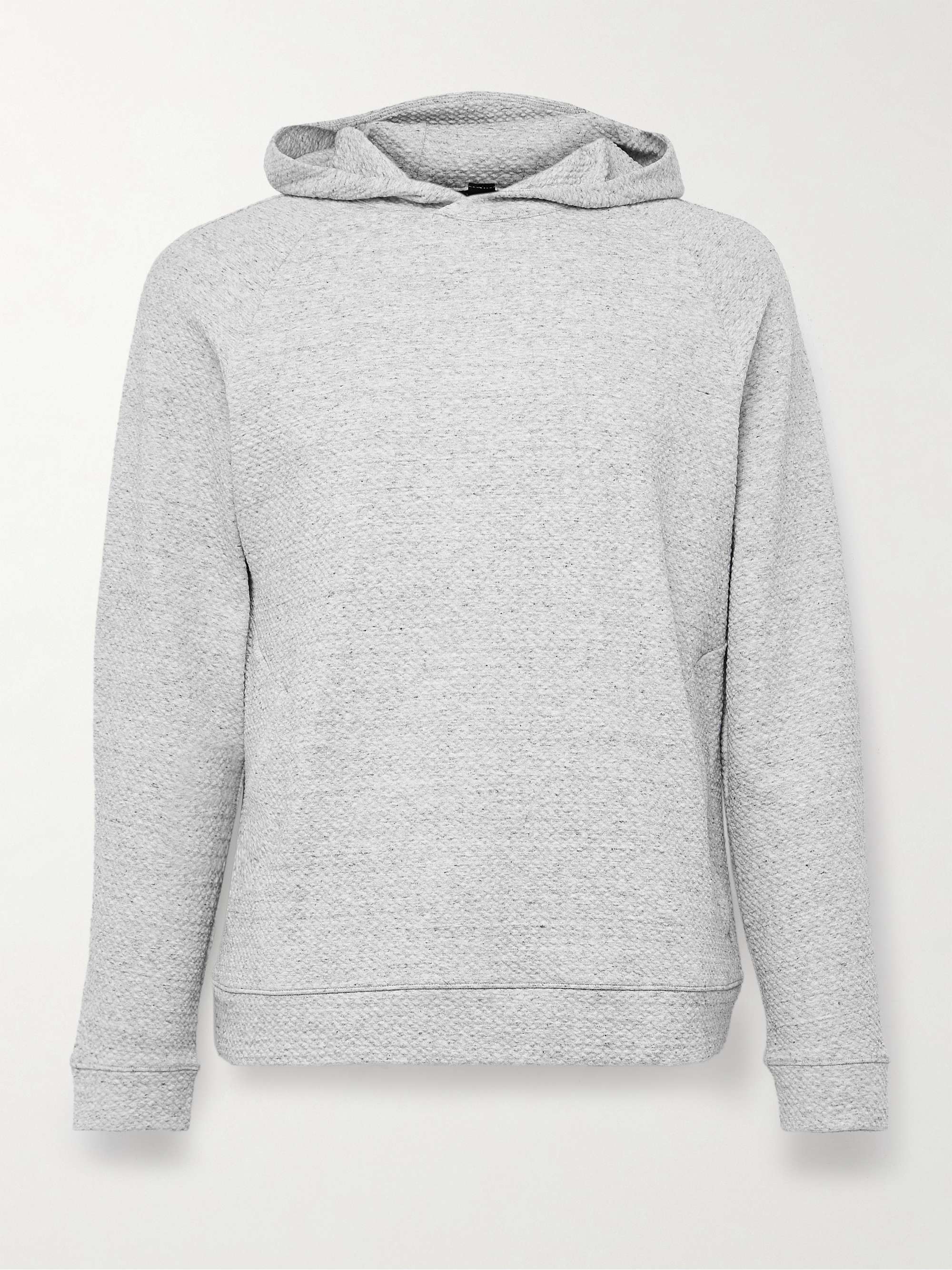 Double-Knit Textured Cotton-Blend Jersey Hoodie view