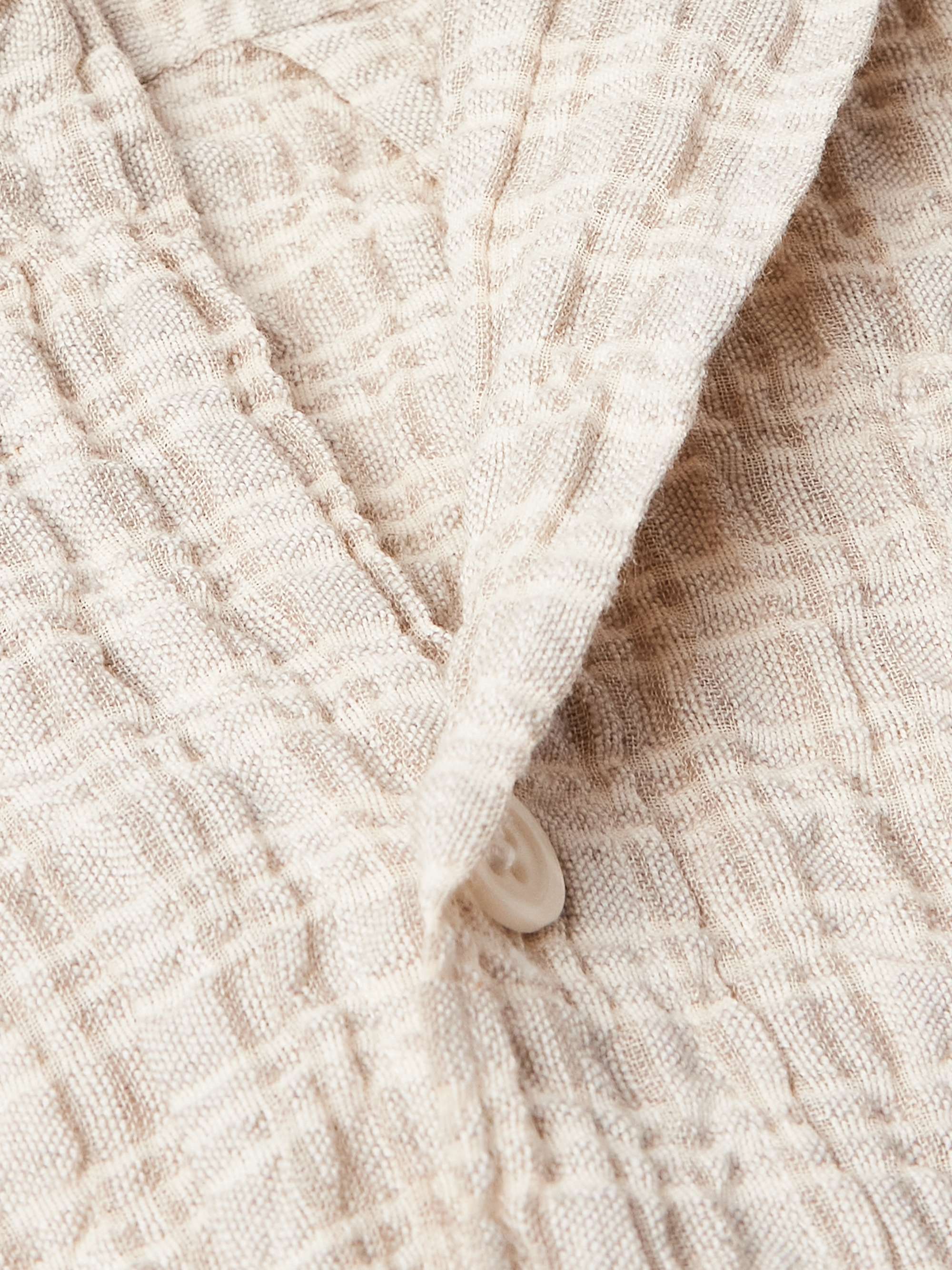 Executive Cotton and Linen-Blend Seersucker Shirt view