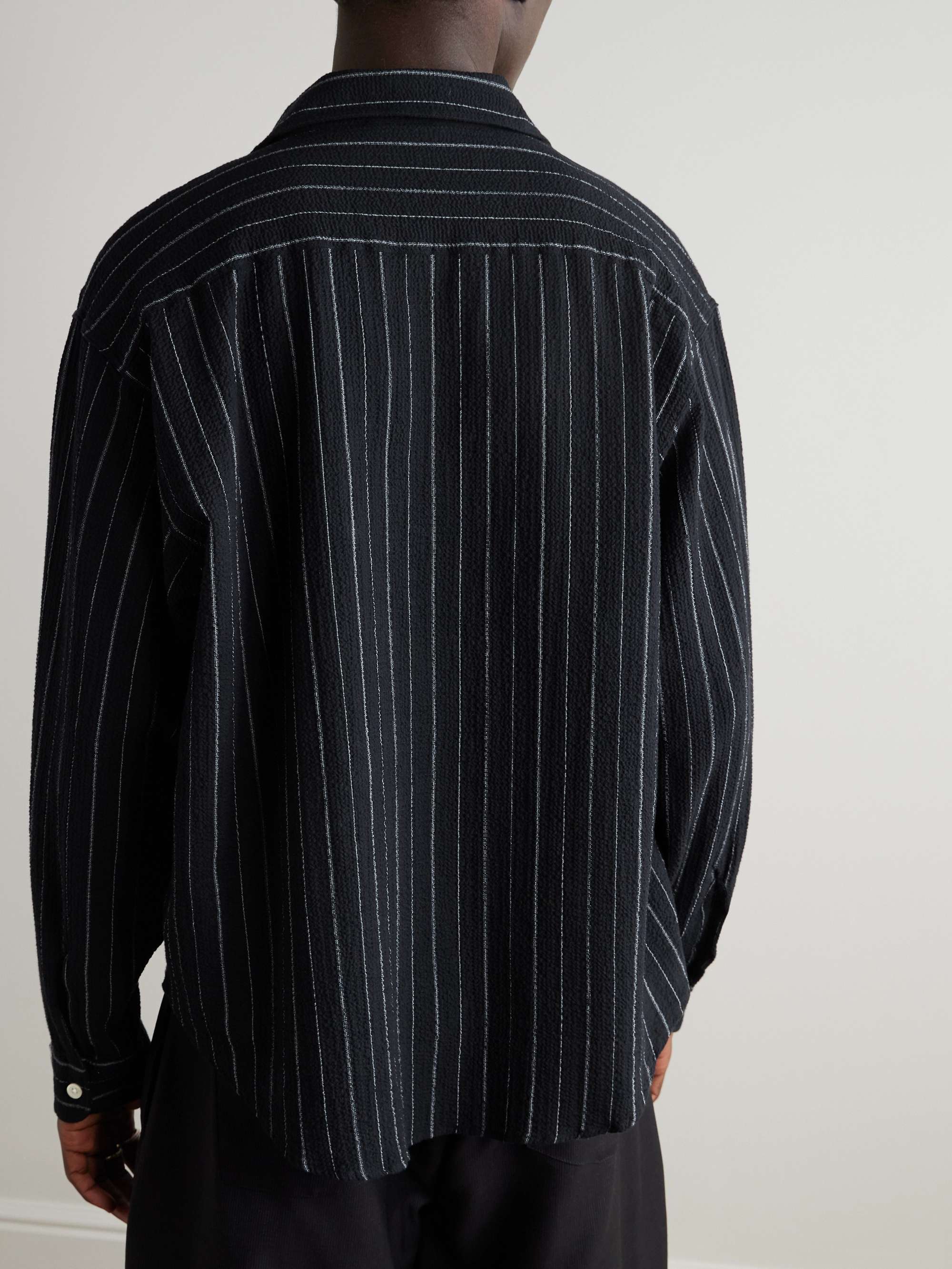 Vacation Striped Cotton-Blend Seersucker Shirt view