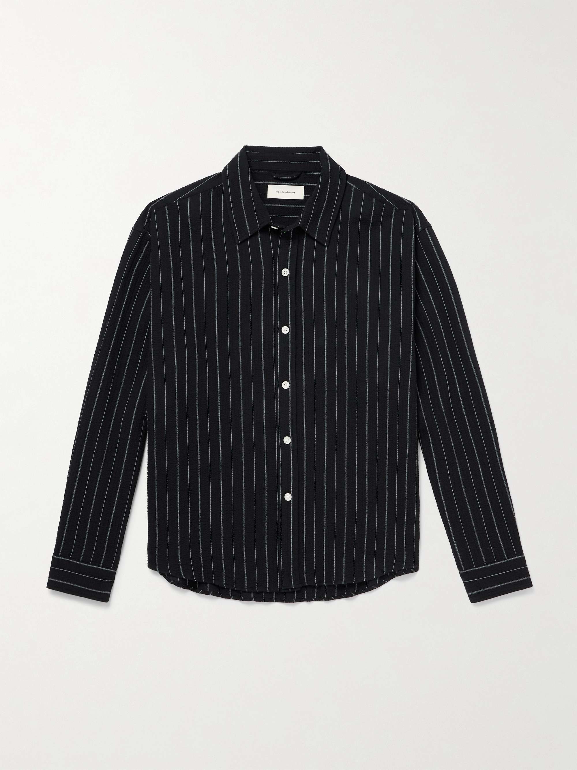 Vacation Striped Cotton-Blend Seersucker Shirt view
