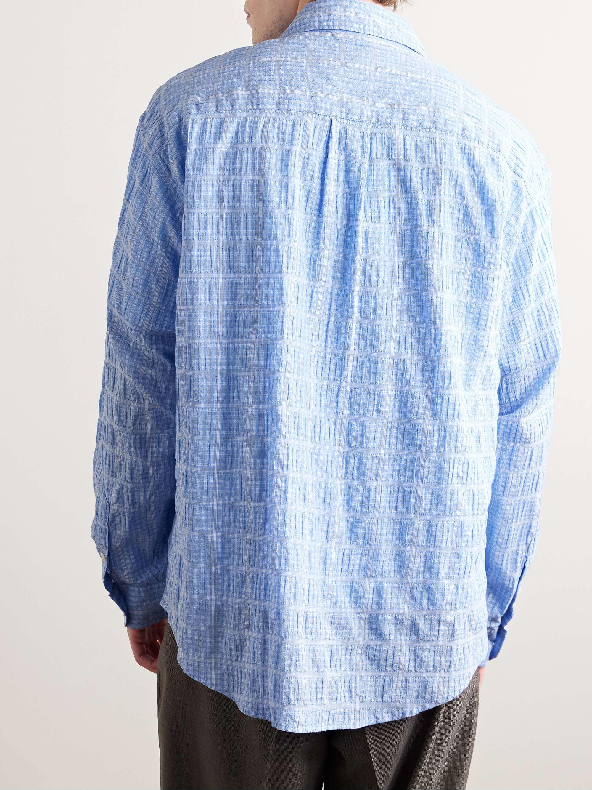 Executive Checked Cotton-Seersucker Shirt view