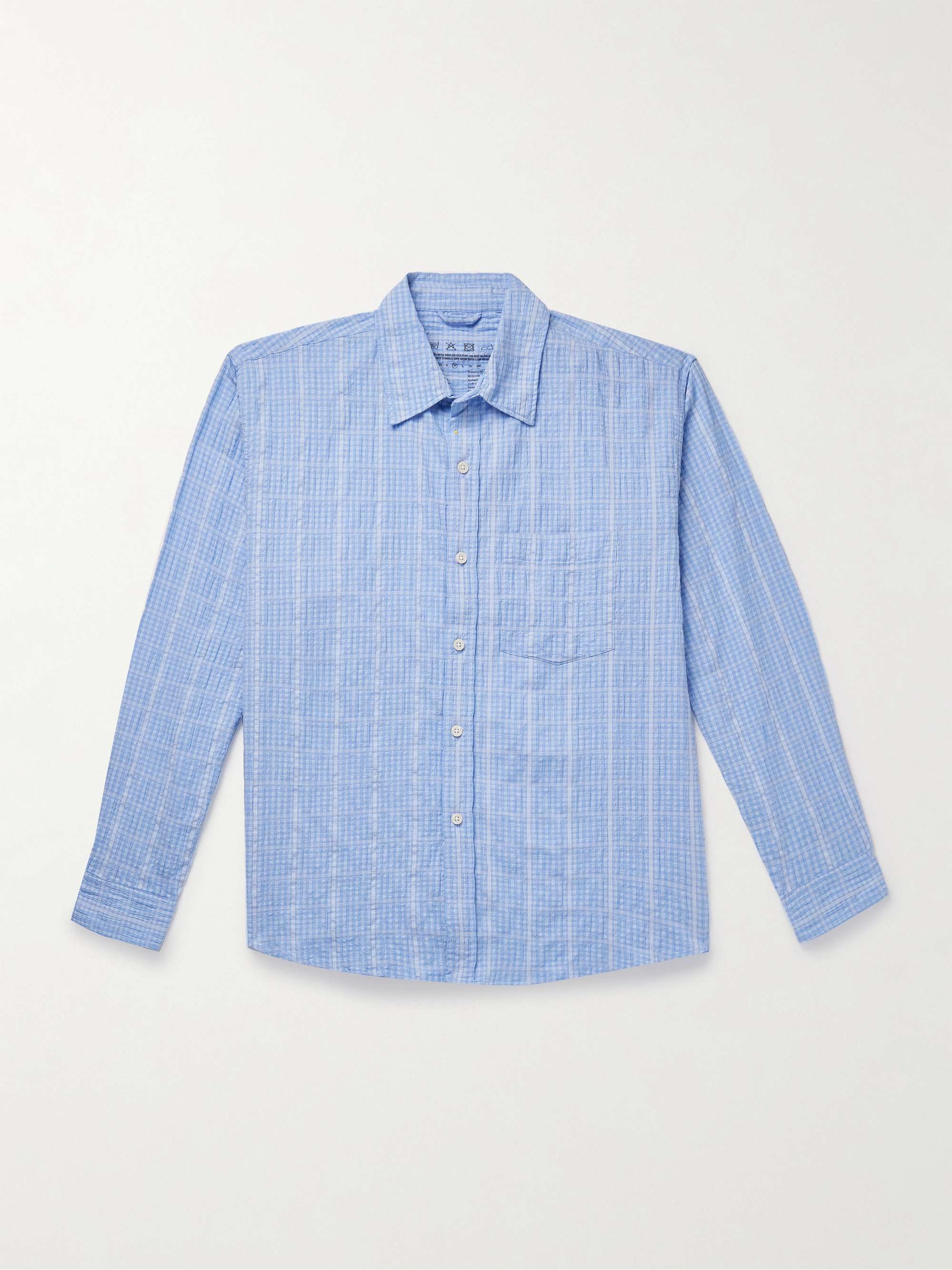 Executive Checked Cotton-Seersucker Shirt view
