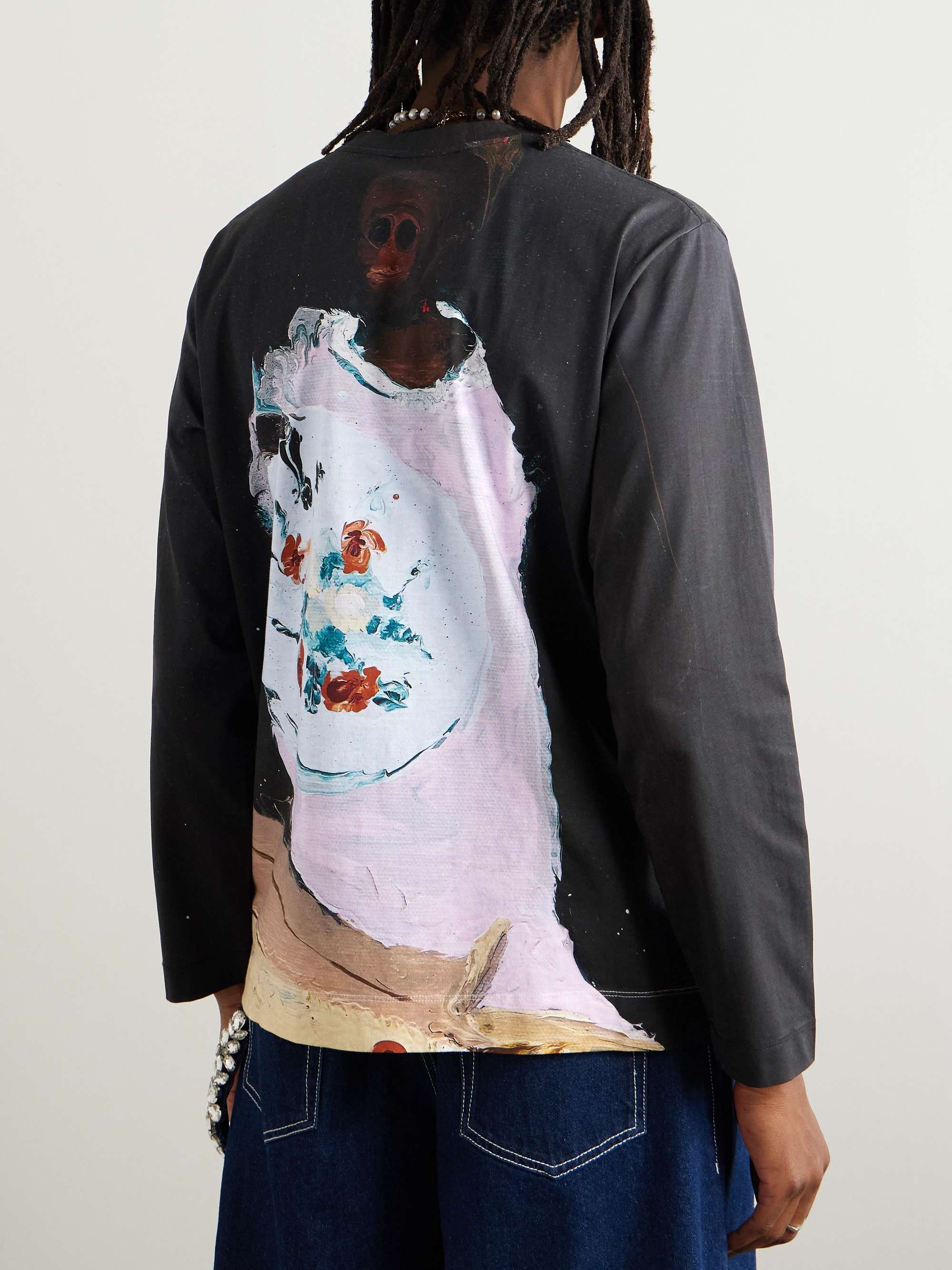 Olympia Printed Cotton-Jersey T-Shirt view