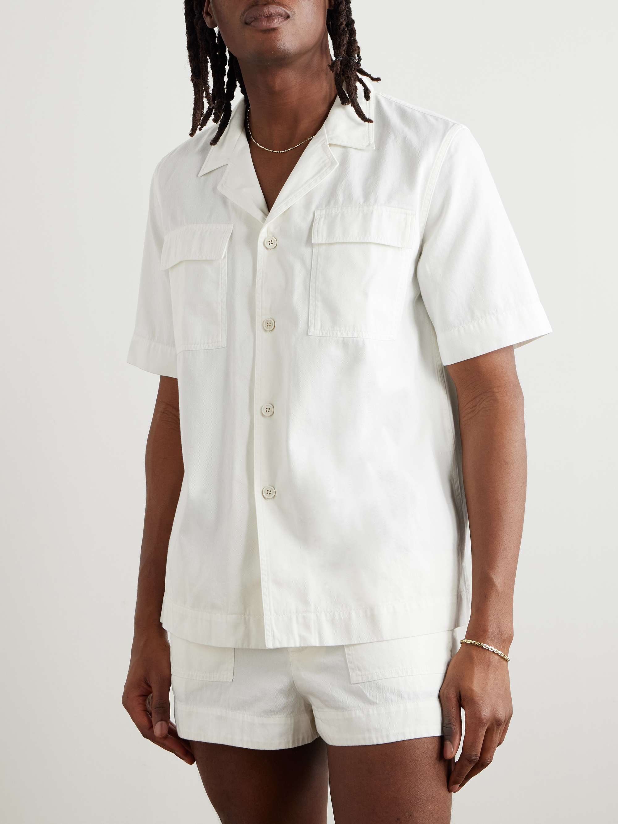 Camp-Collar Cotton-Twill Shirt view