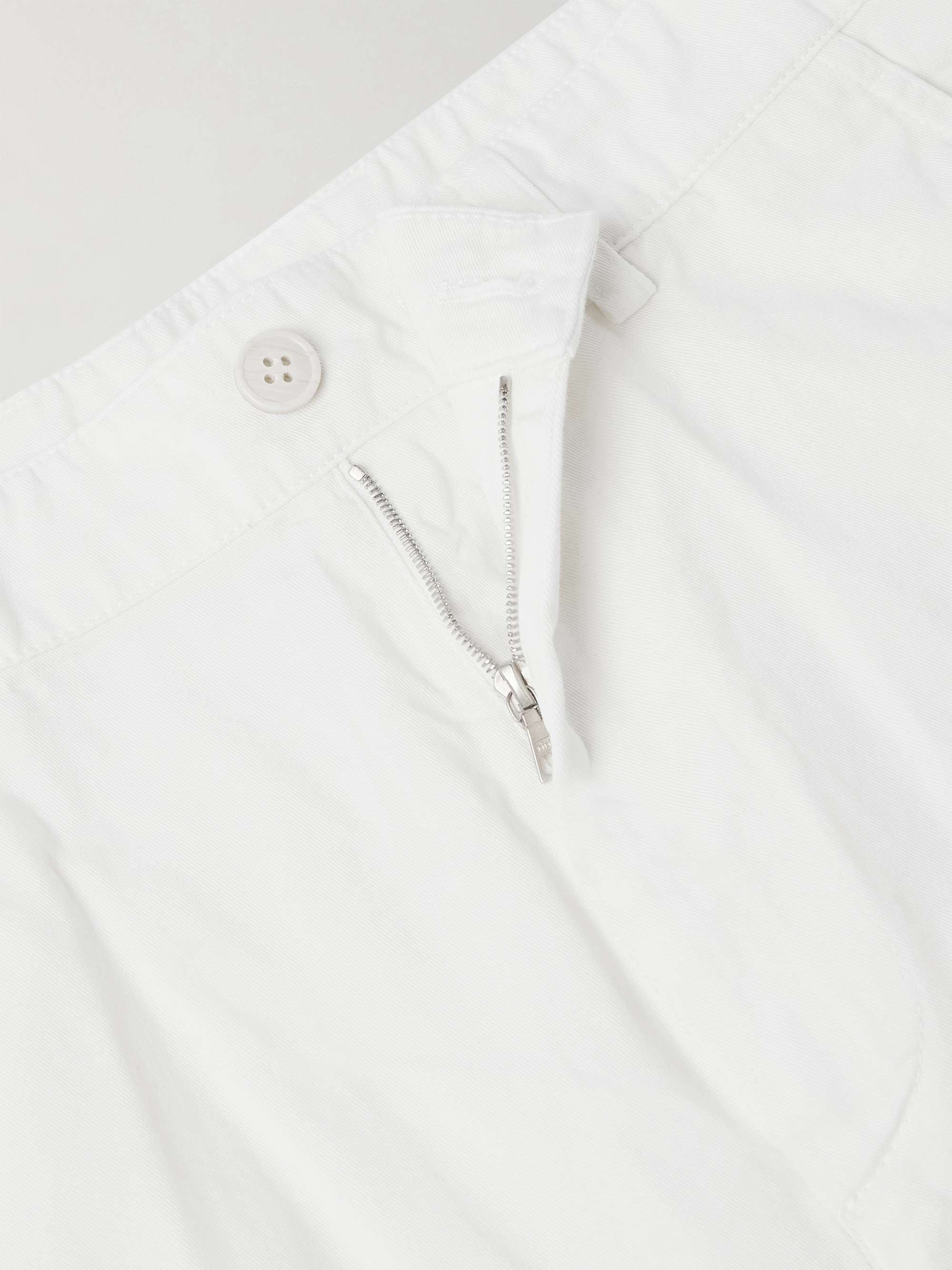 Slim-Fit Cropped Cotton-Jersey Trousers view