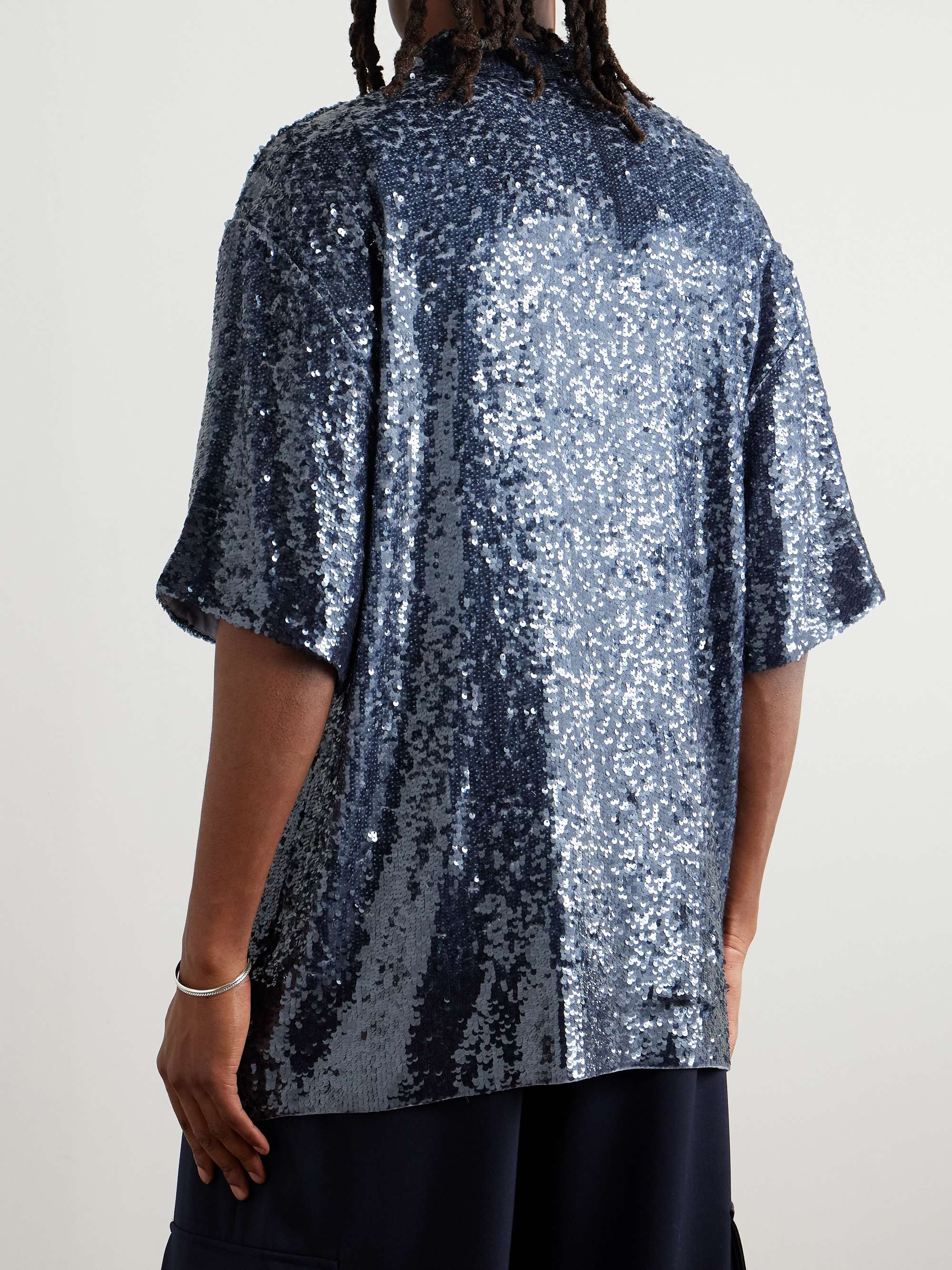Sequined Crepe Shirt view
