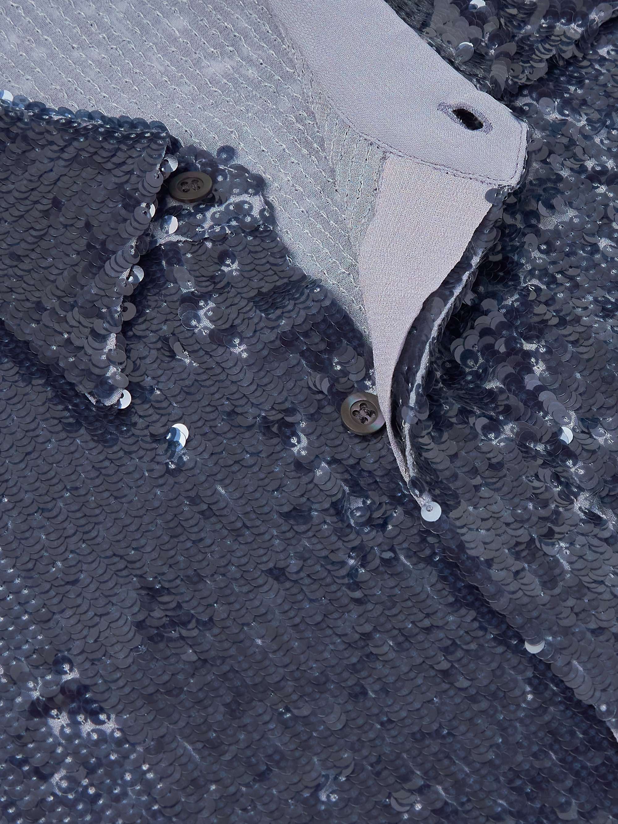 Sequined Crepe Shirt view