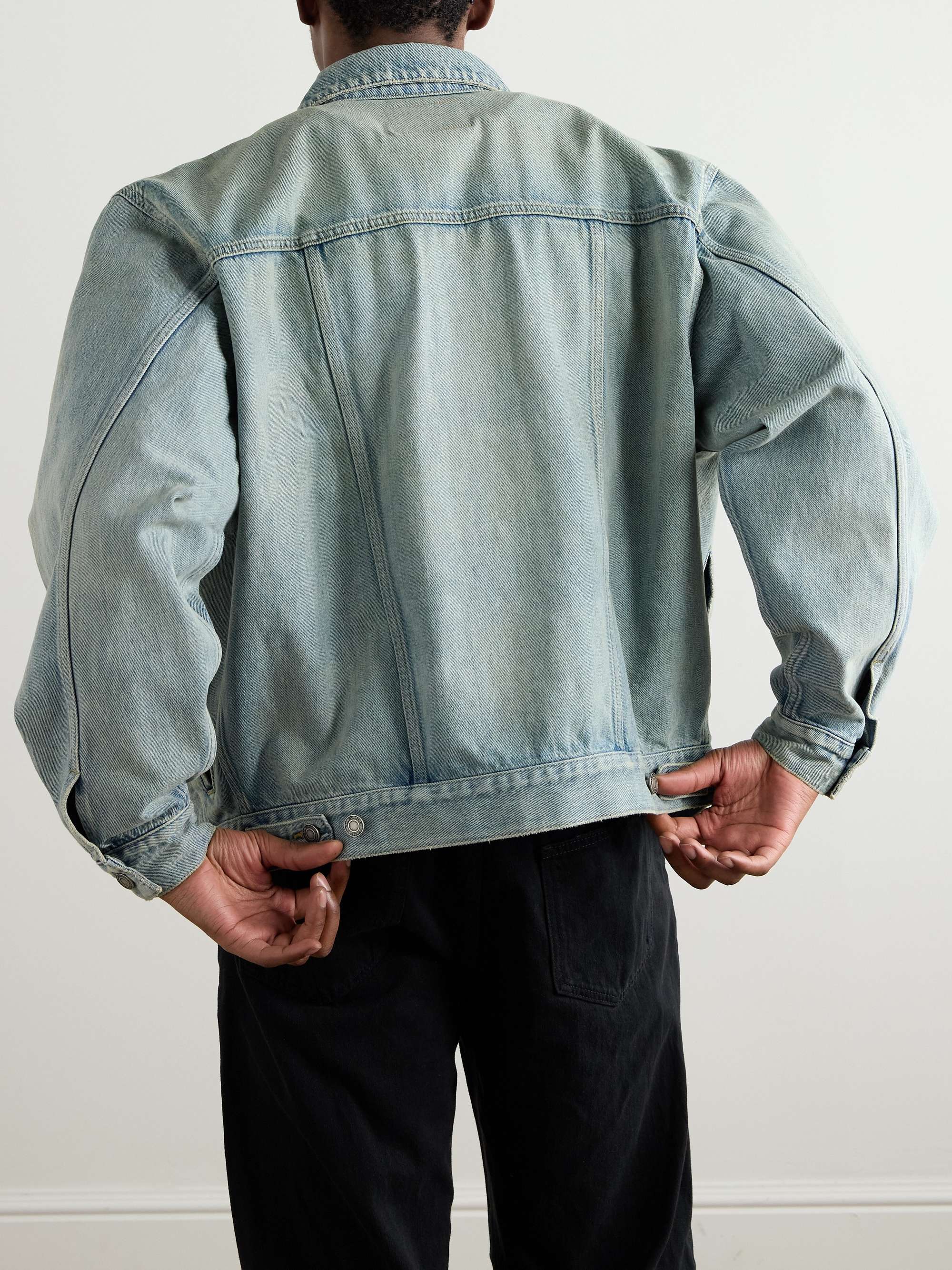 Distressed Denim Trucker Jacket view