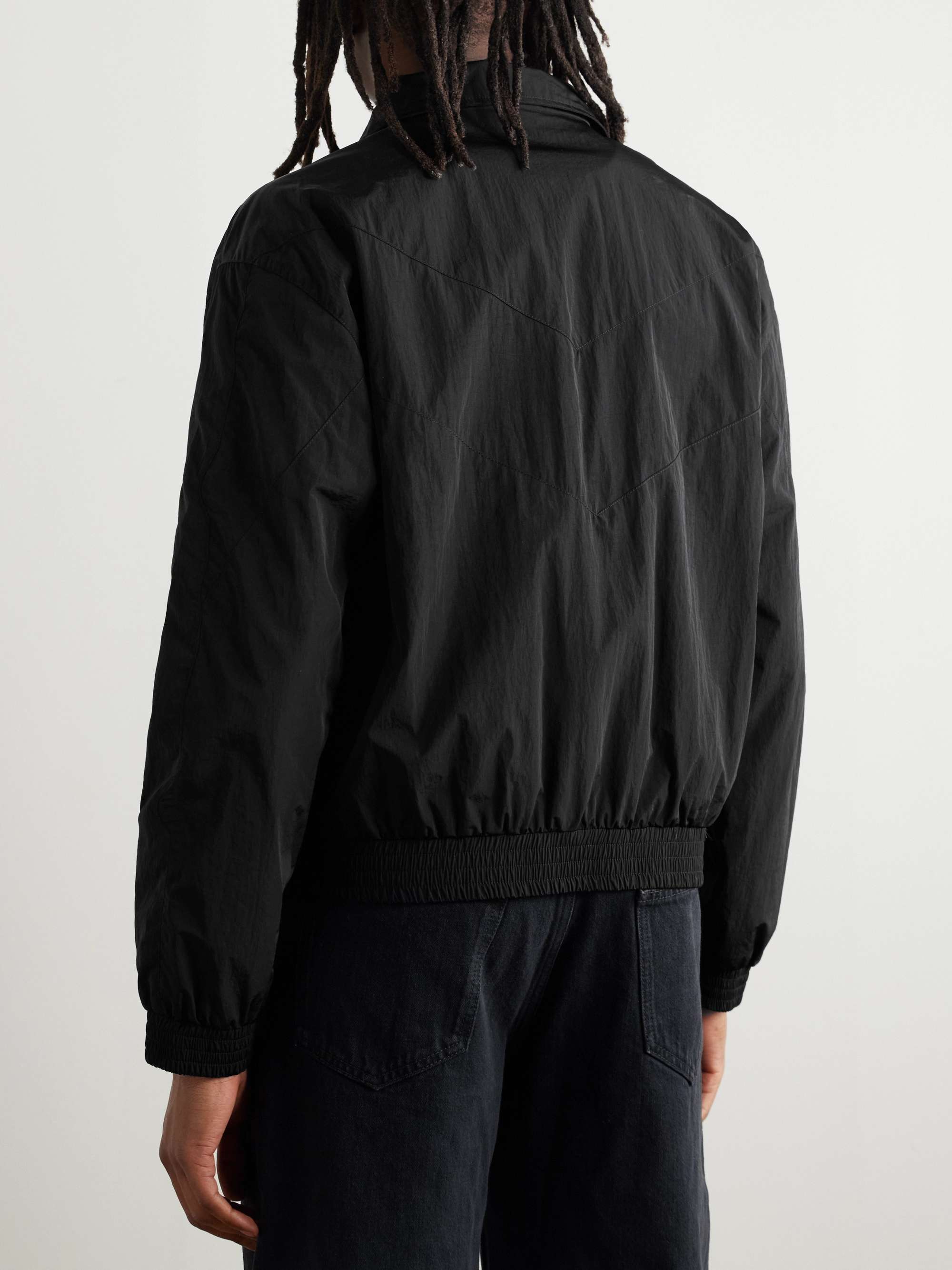 Logo-Embroidered Shell Bomber Jacket view