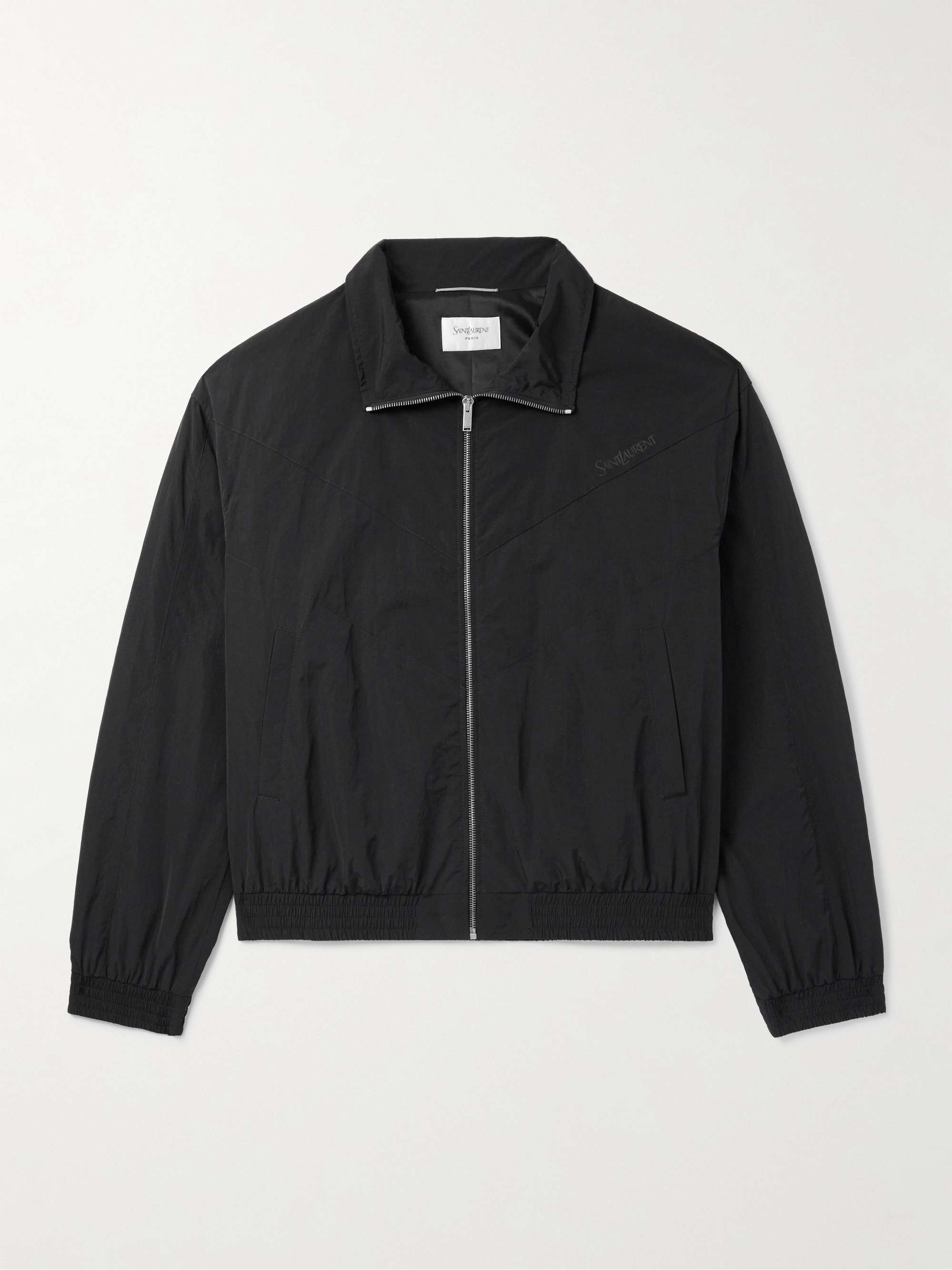 Logo-Embroidered Shell Bomber Jacket view