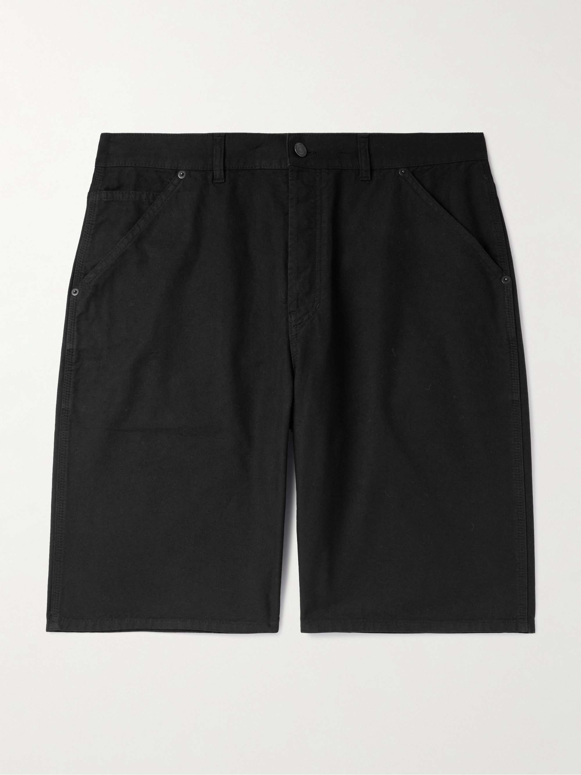Wide-Leg Cotton-Canvas Shorts view