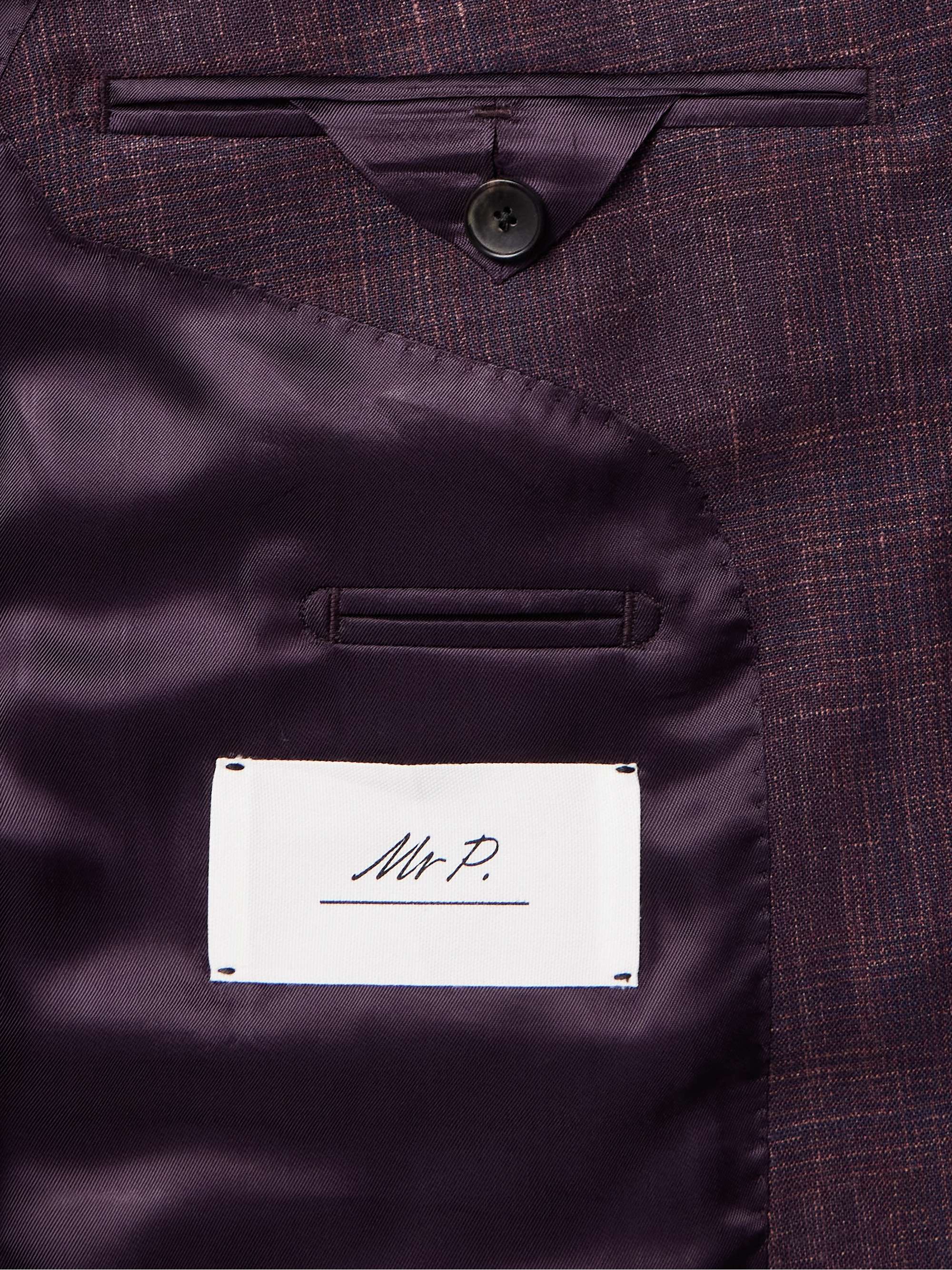 Slim-Fit Virgin Wool, Silk and Linen-Blend Suit Jacket view