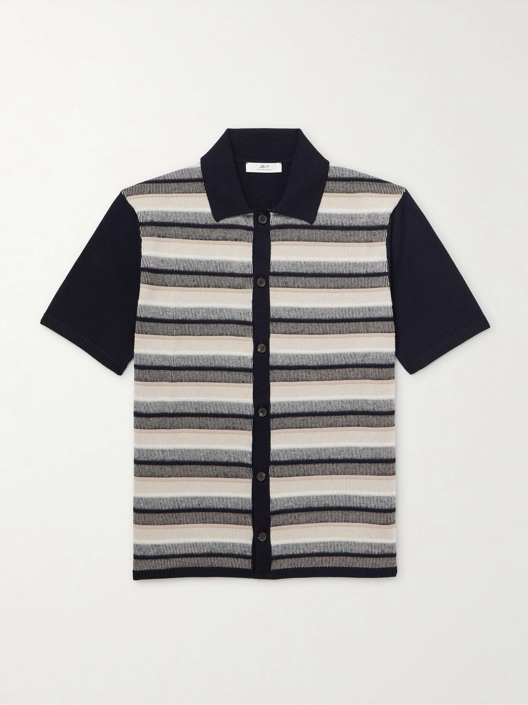 Jude Striped Merino Wool Shirt view