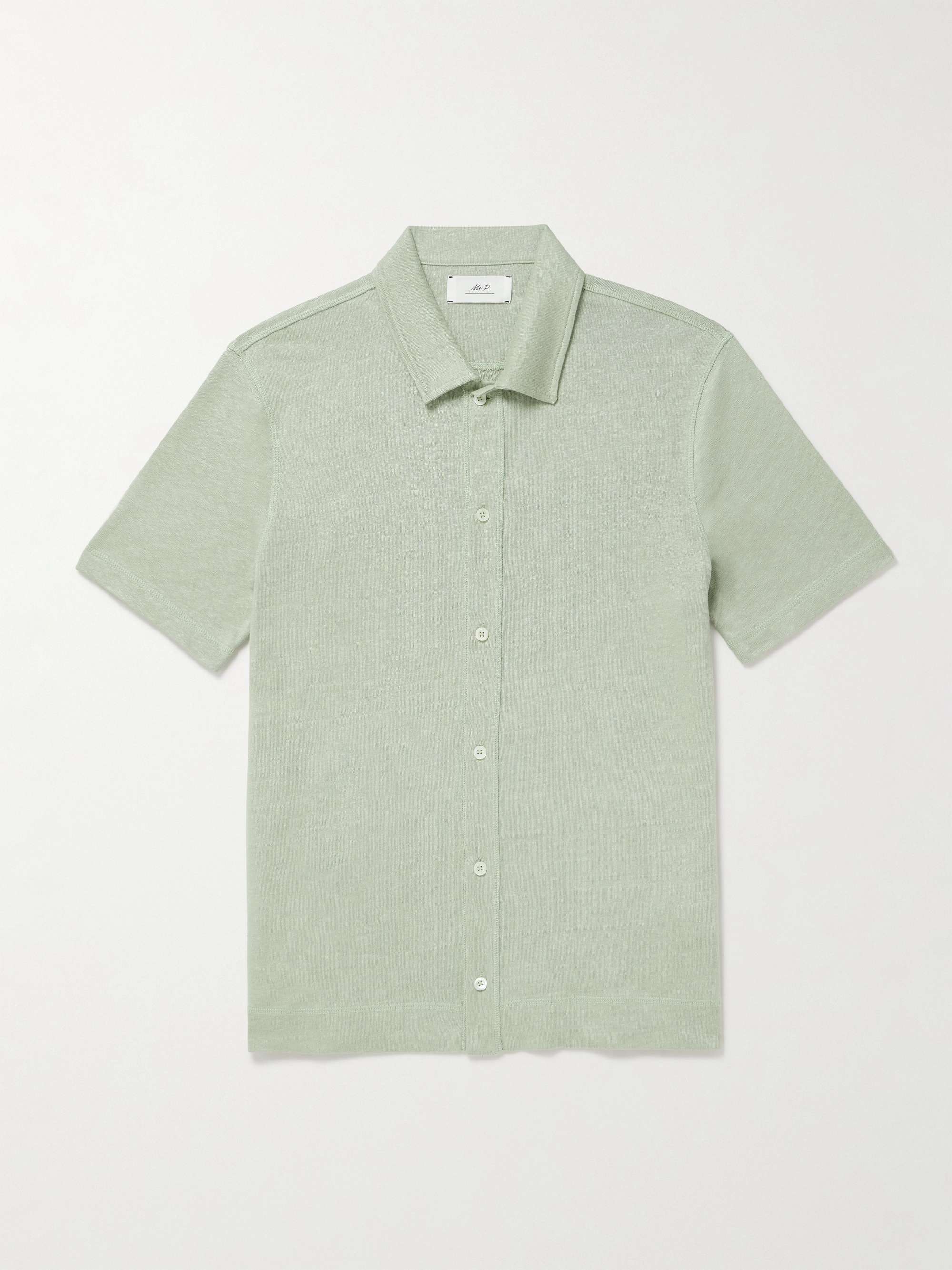 Linen and Organic Cotton-Blend Shirt view