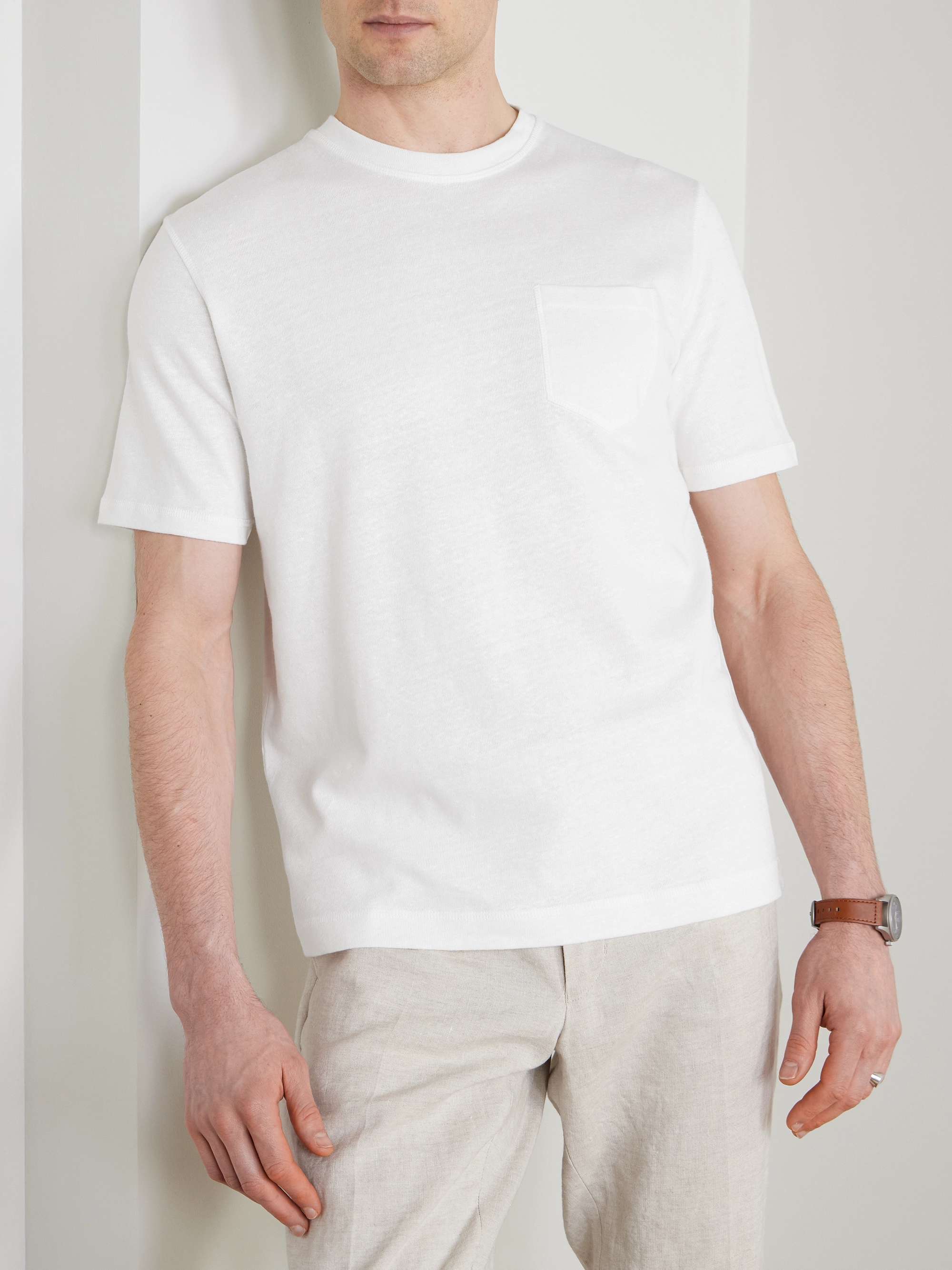 Linen and Organic Cotton-Blend T-Shirt view