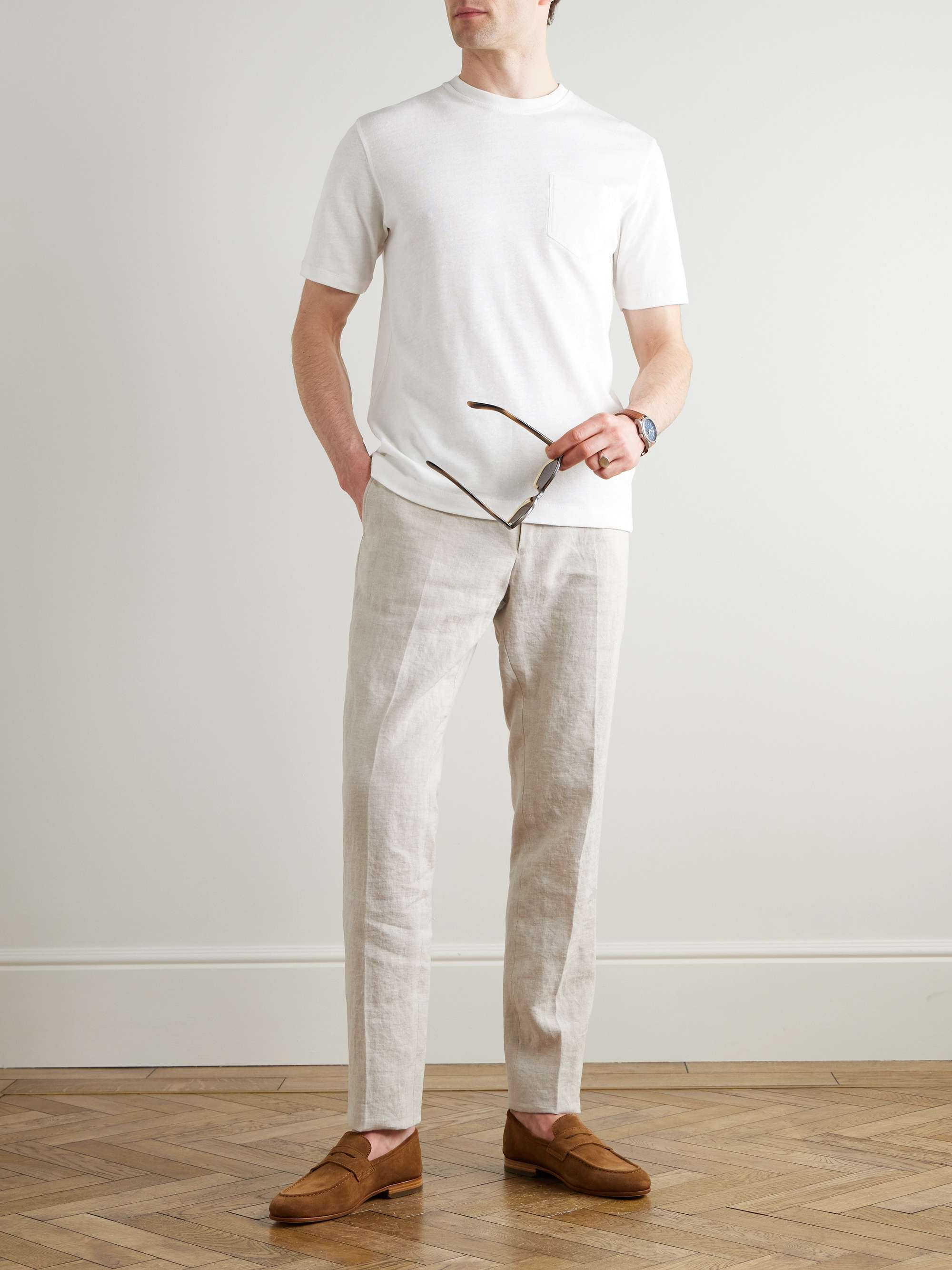 Linen and Organic Cotton-Blend T-Shirt view