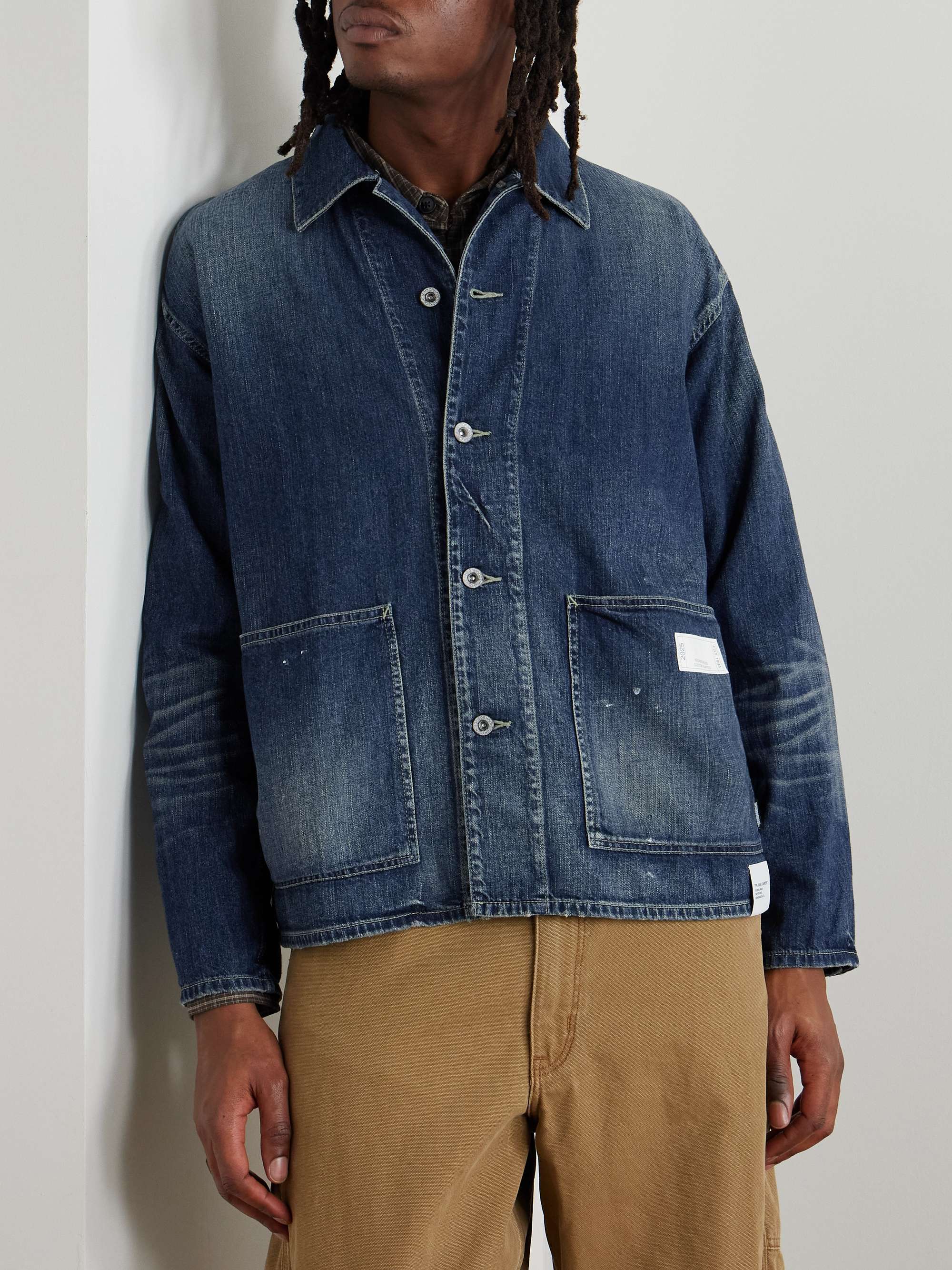 Logo-Appliquéd Denim Overshirt view