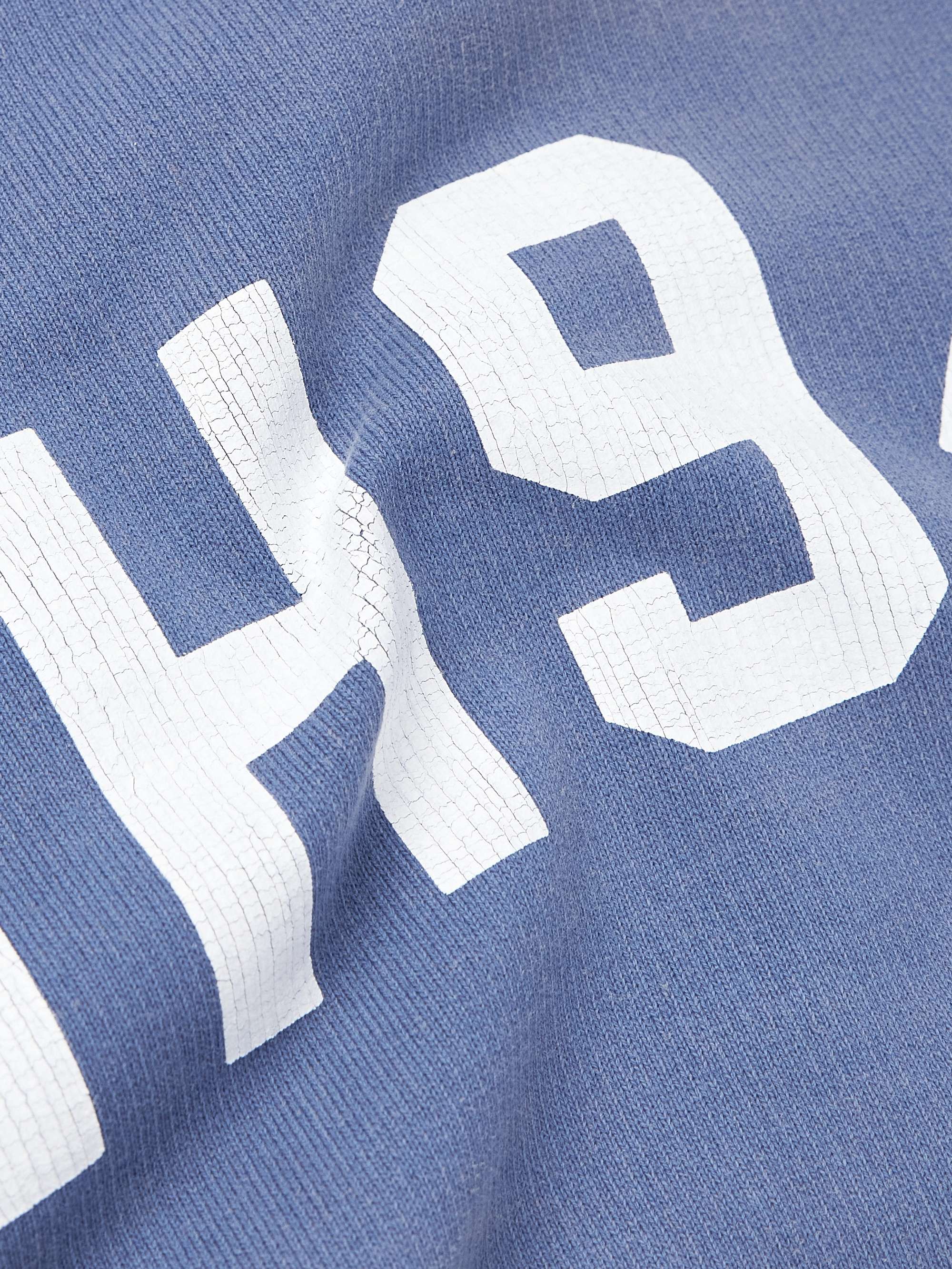 Savage Printed Distressed Cotton-Jersey Sweatshirt view