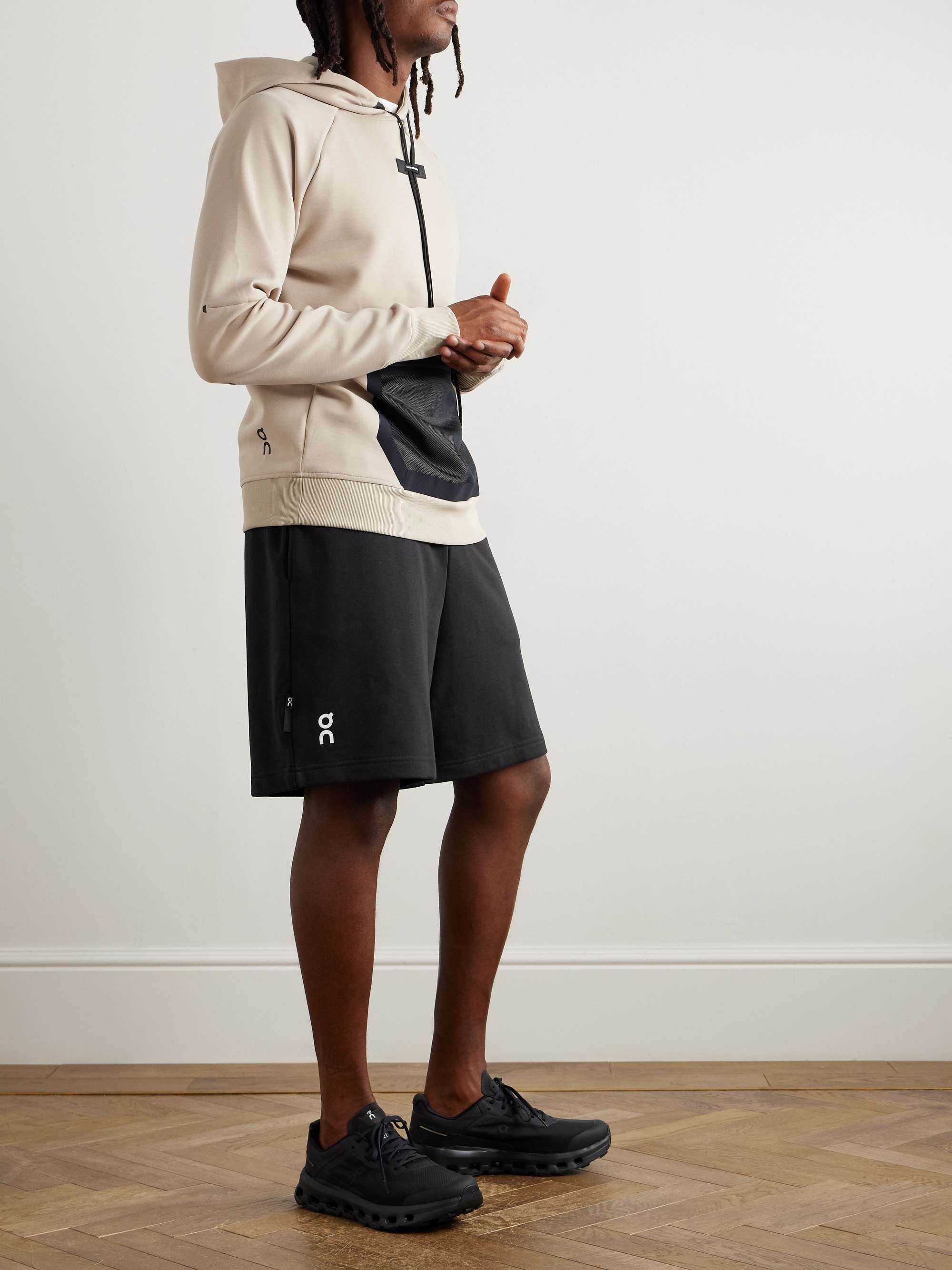Club Logo-Print Cotton-Blend Jersey Shorts view