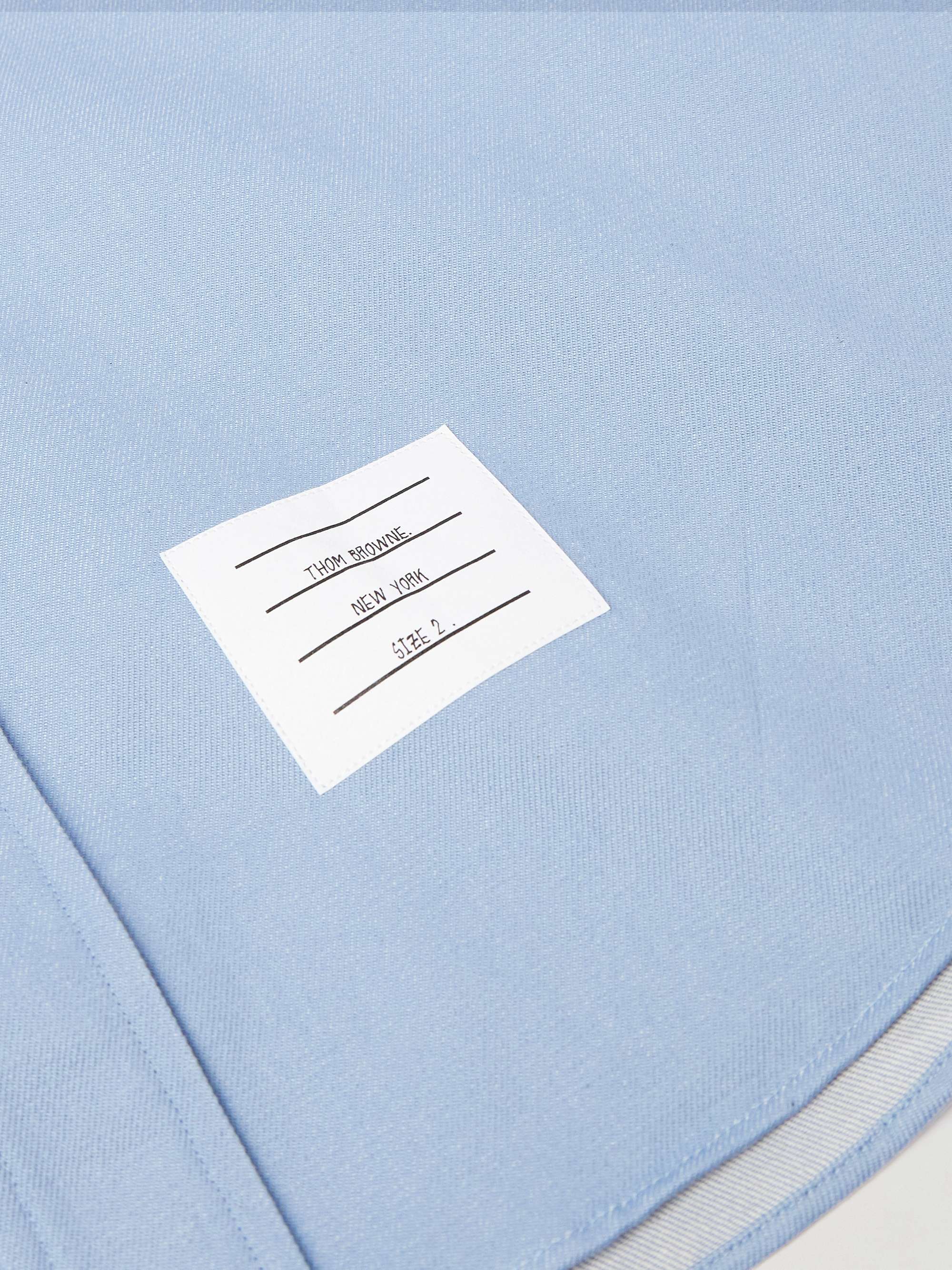 Button Down-Collar Logo-Appliquéd Cotton-Twill Shirt view