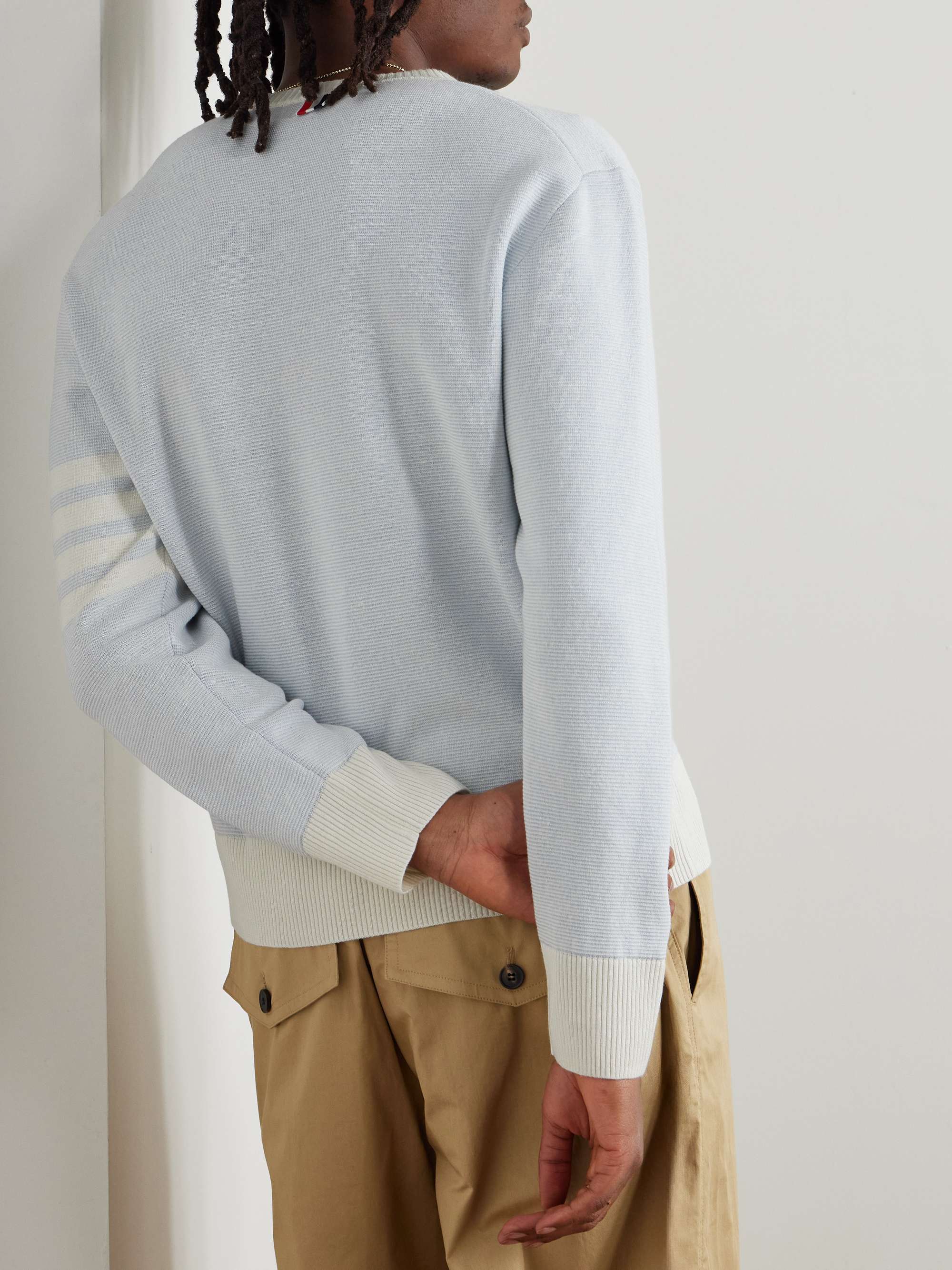 Striped Linen and Cotton-Blend Sweater view
