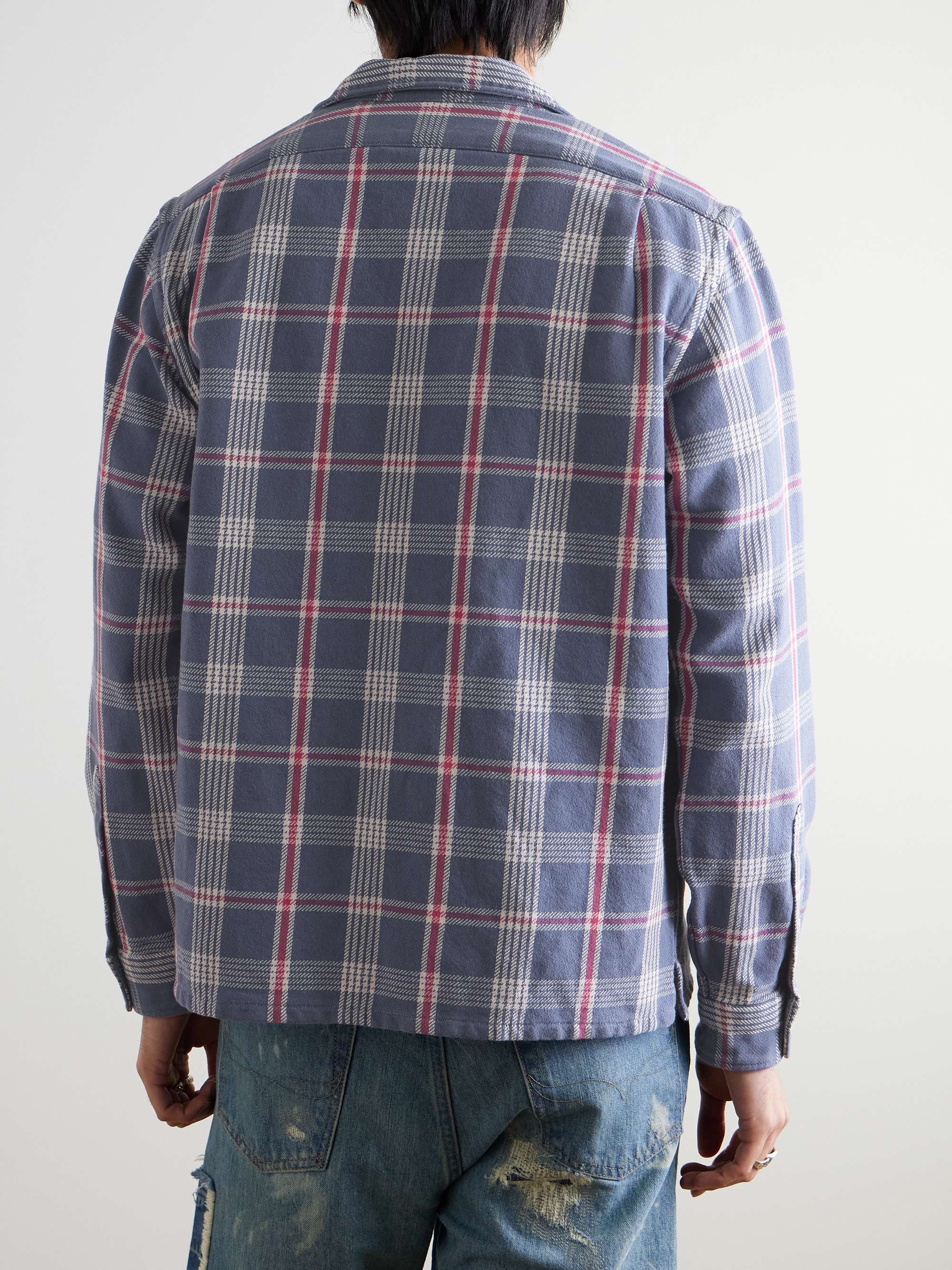 Polo Country Convertible-Collar Checked Cotton-Flannel Shirt view