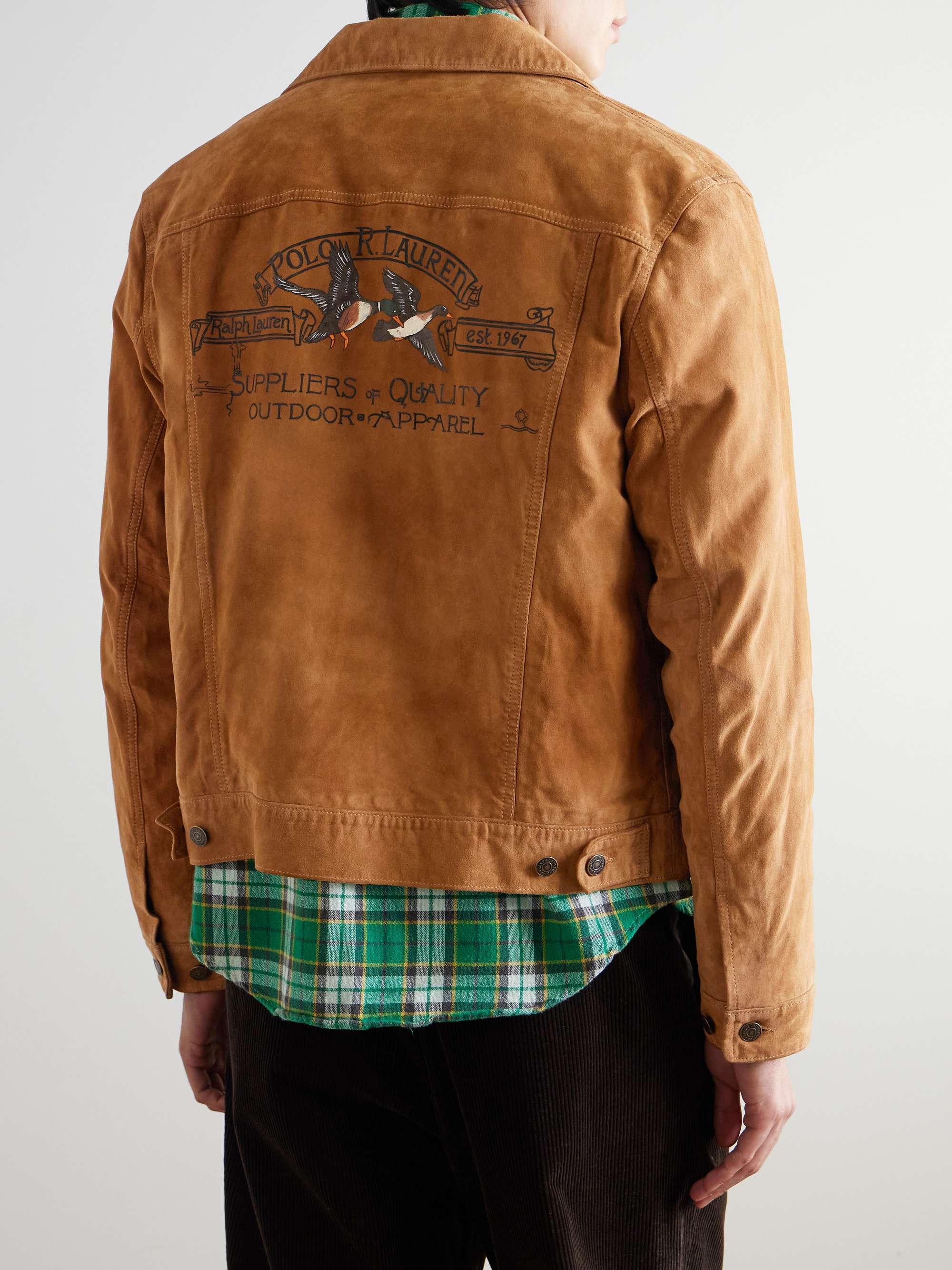Polo Country Logo-Print Suede Jacket view