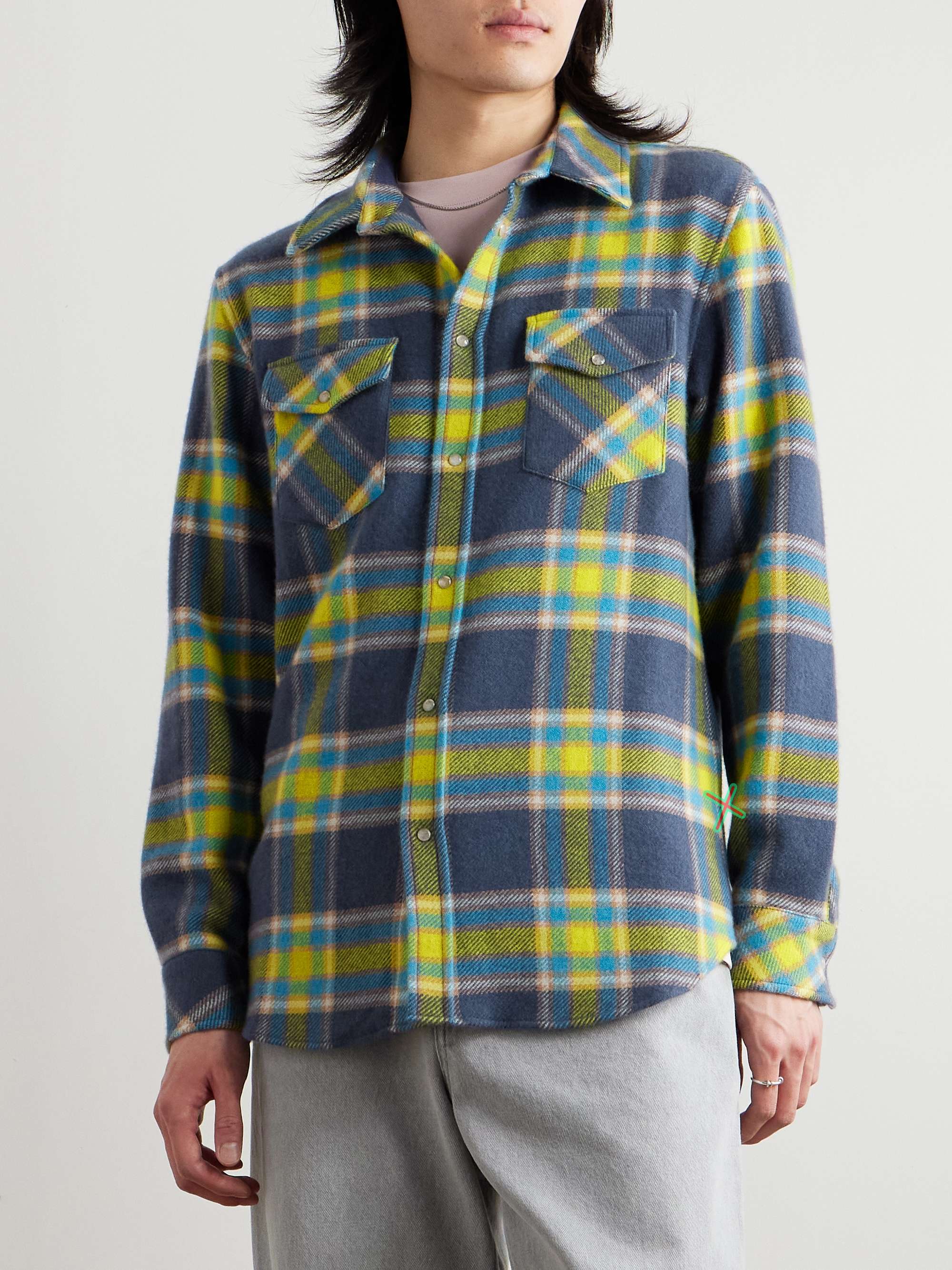 Explorer Checked Cashmere Shirt view