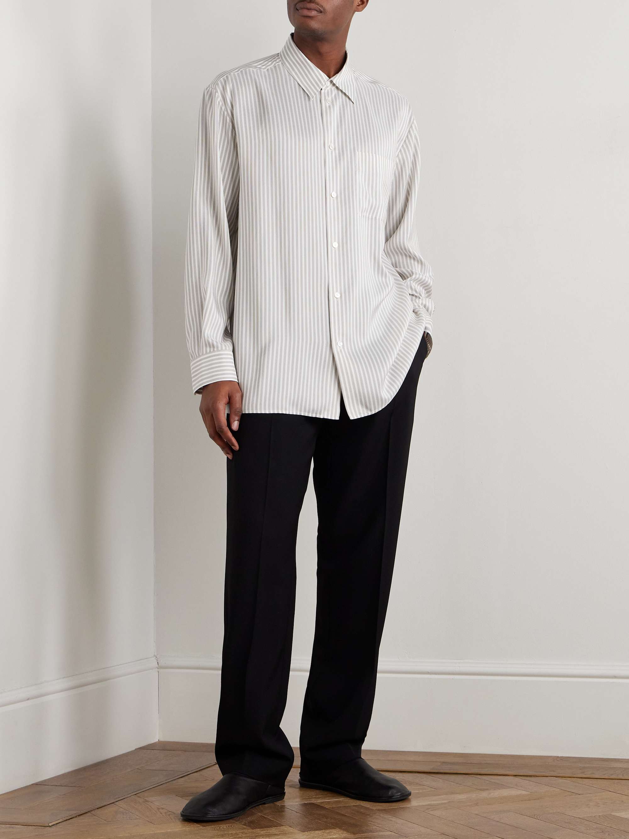 Feme Striped Silk Shirt view