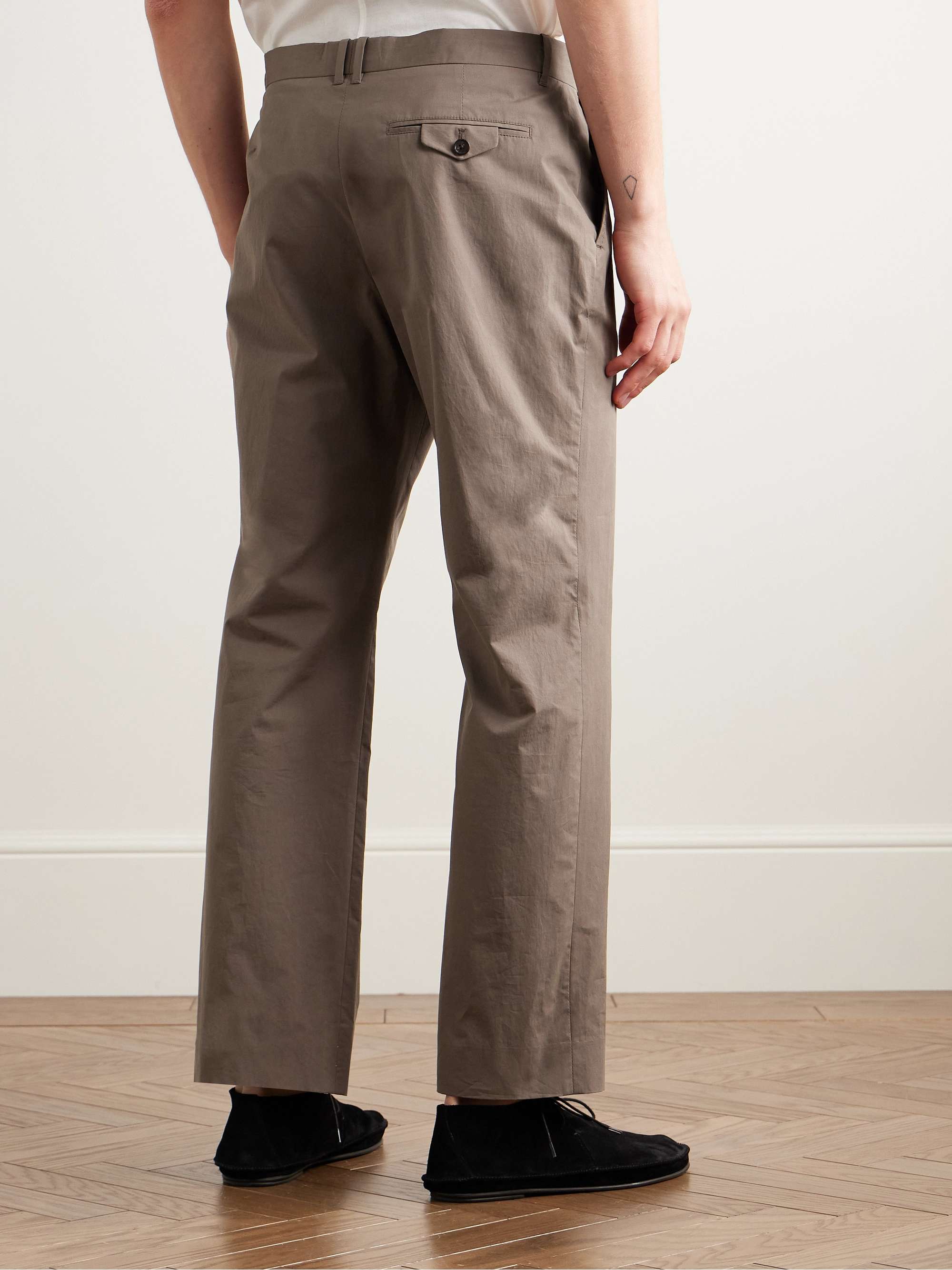 Lerio Straight-Leg Cotton-Poplin Trousers view