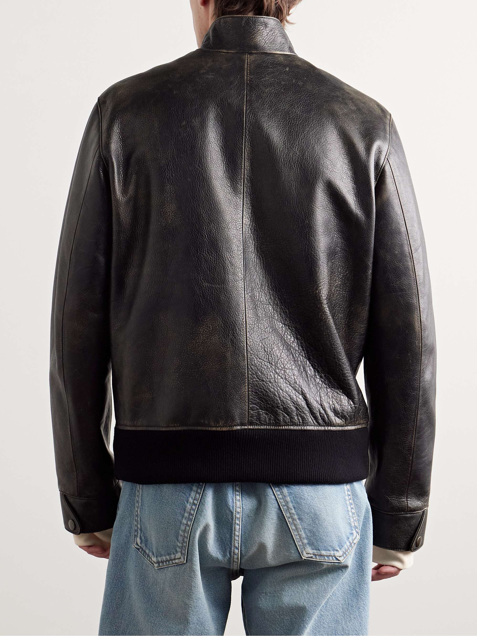 Edrice Distressed Leather Jacket view