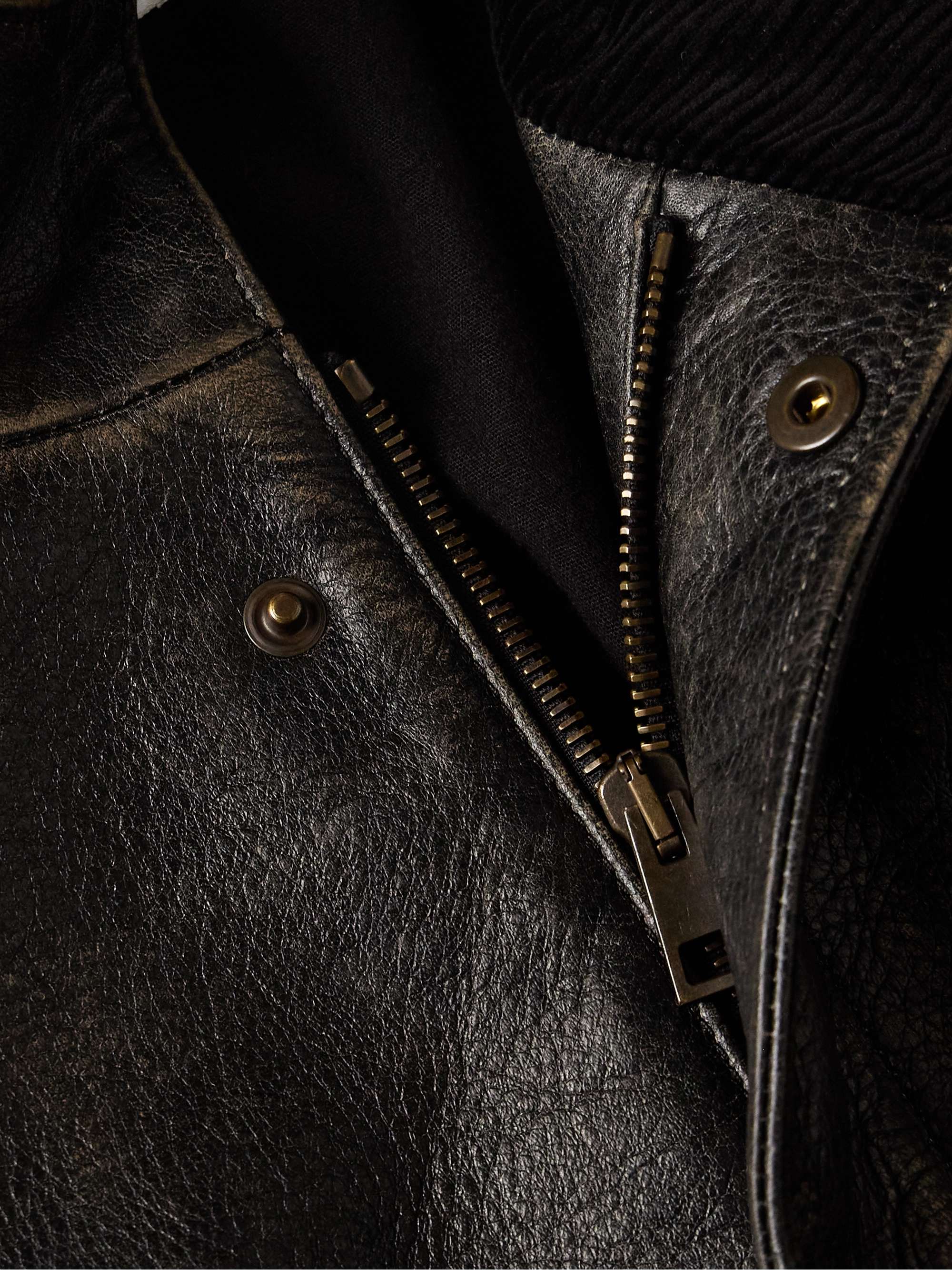 Edrice Distressed Leather Jacket view